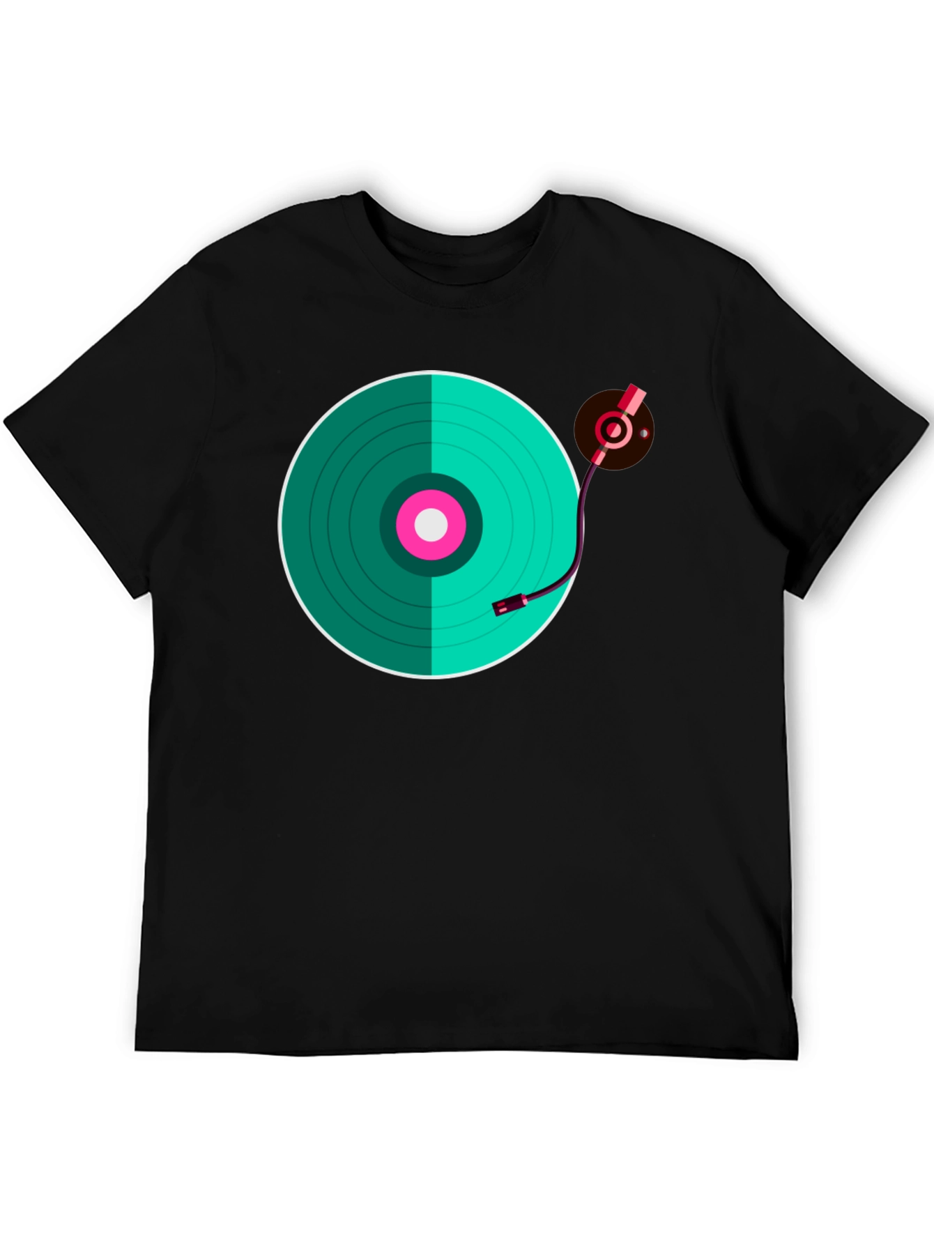 Turntable Graphic T-Shirt - Retro Music Lover Tee