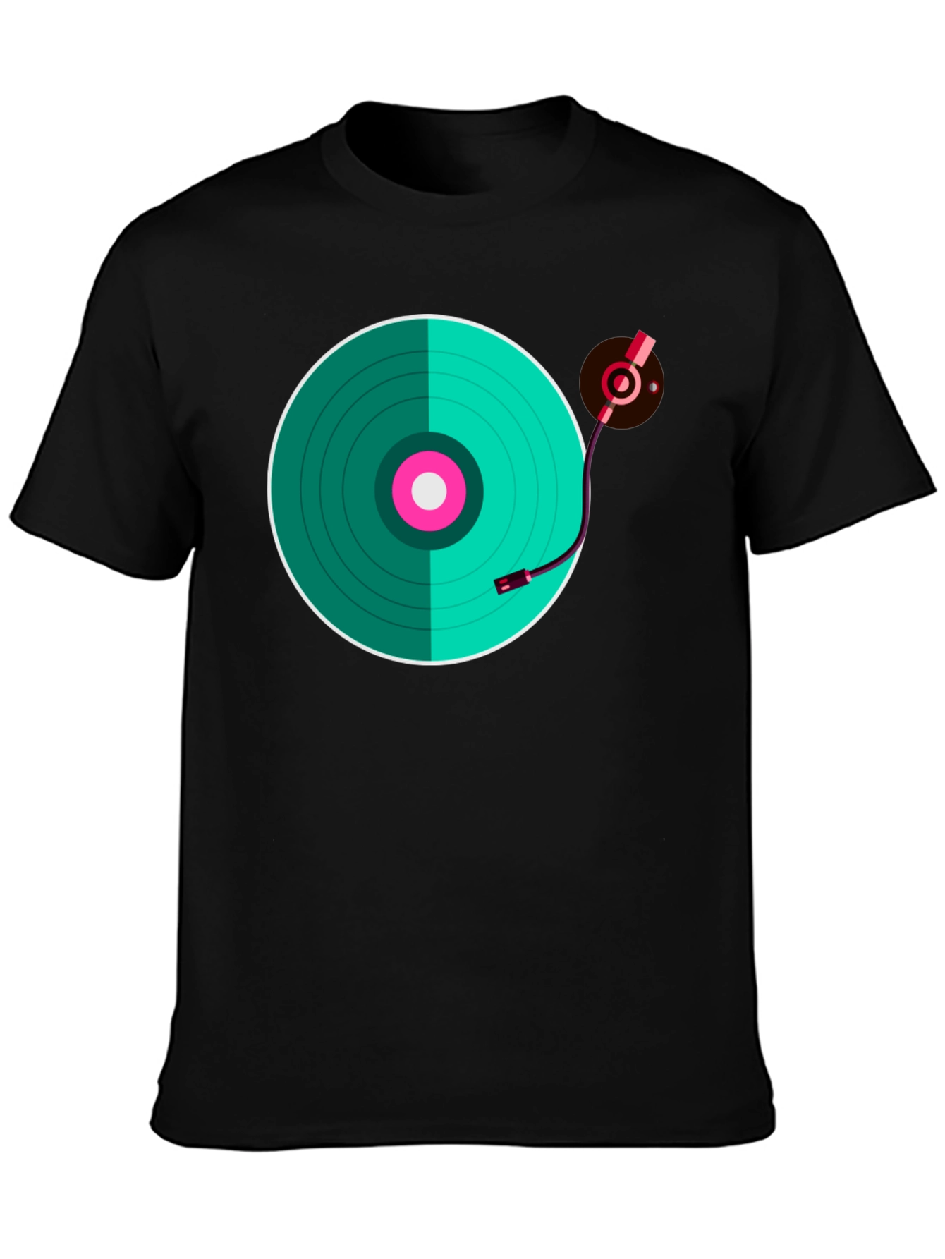 Turntable Graphic T-Shirt - Retro Music Lover Tee