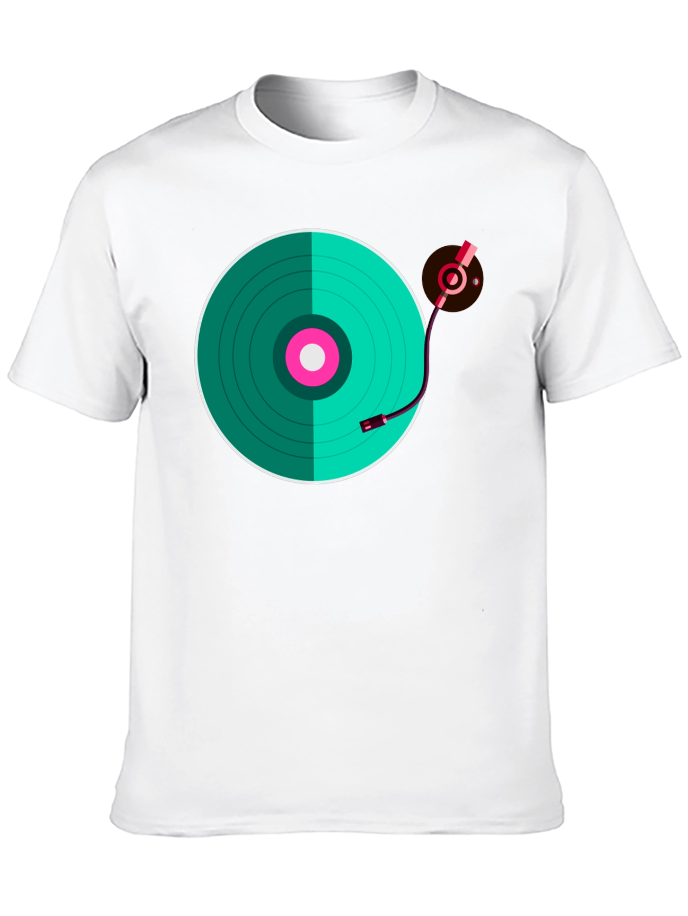 Turntable Graphic T-Shirt - Retro Music Lover Tee