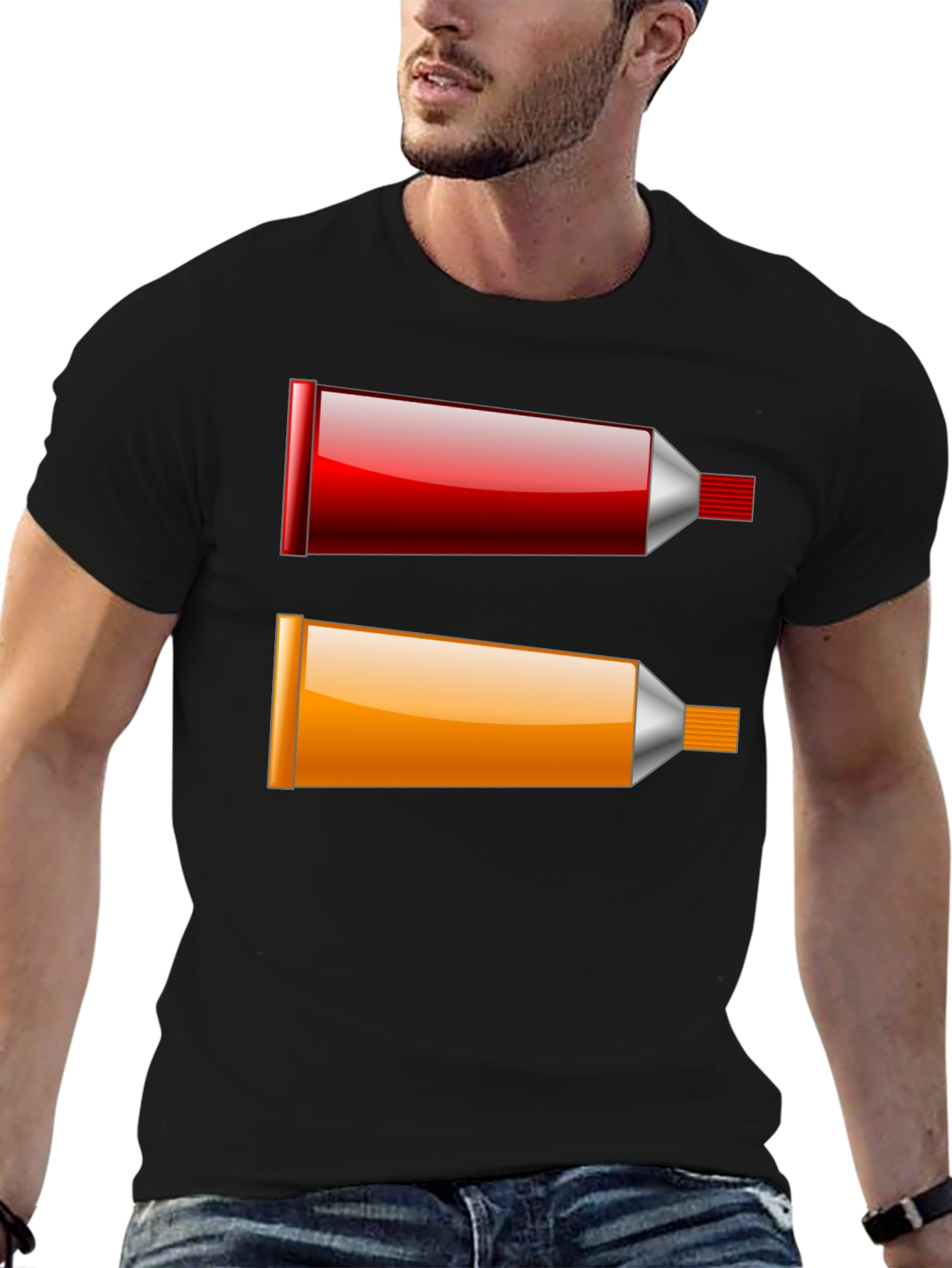 Paint Tubes Graphic Tee - Novelty Art Shirt
