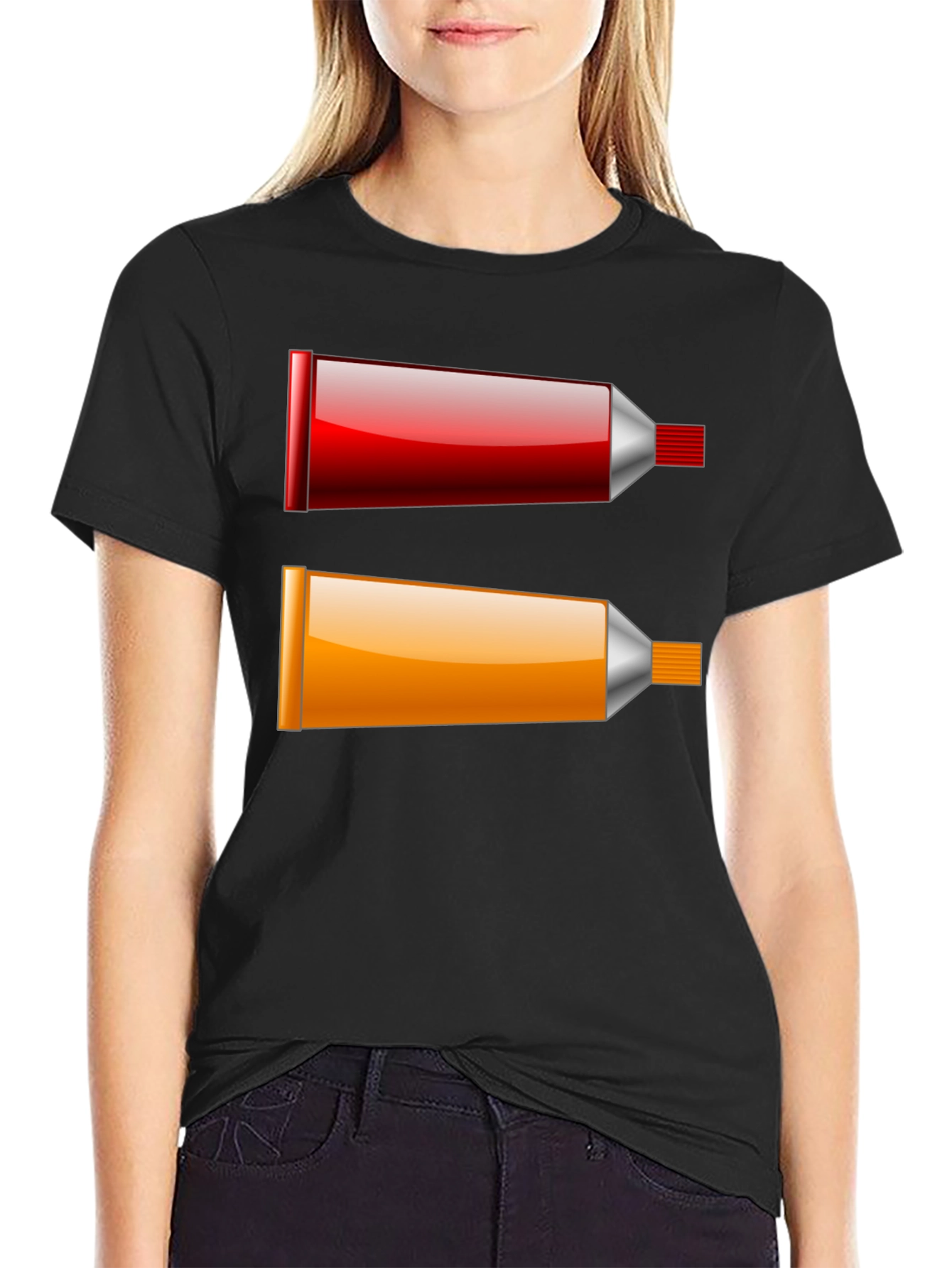 Paint Tubes Graphic Tee - Novelty Art Shirt