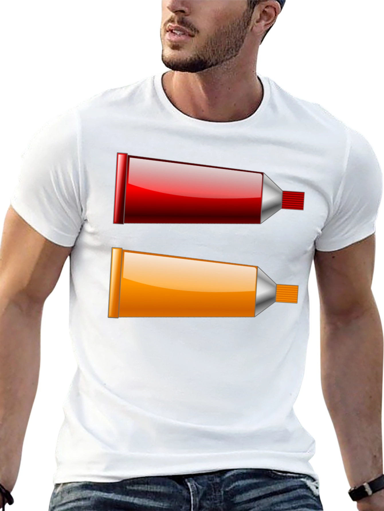 Paint Tubes Graphic Tee - Novelty Art Shirt