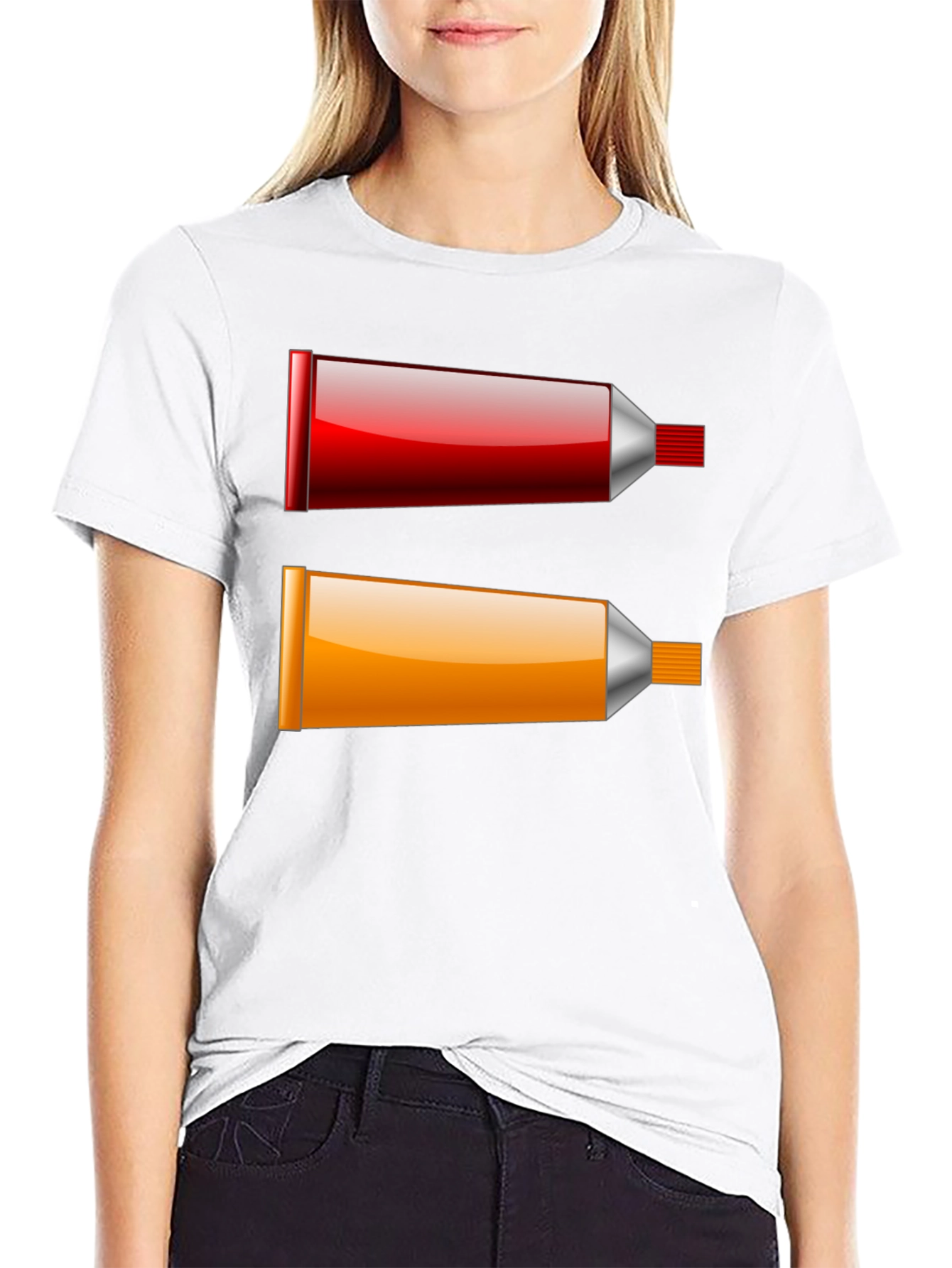 Paint Tubes Graphic Tee - Novelty Art Shirt