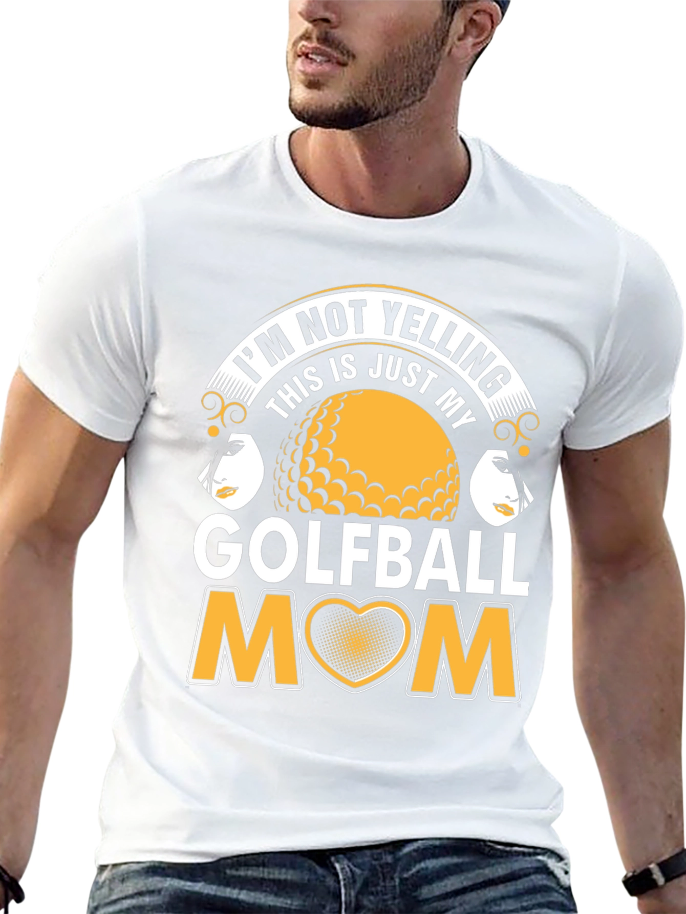 Golfball Mom T-Shirt - Im Not Yelling