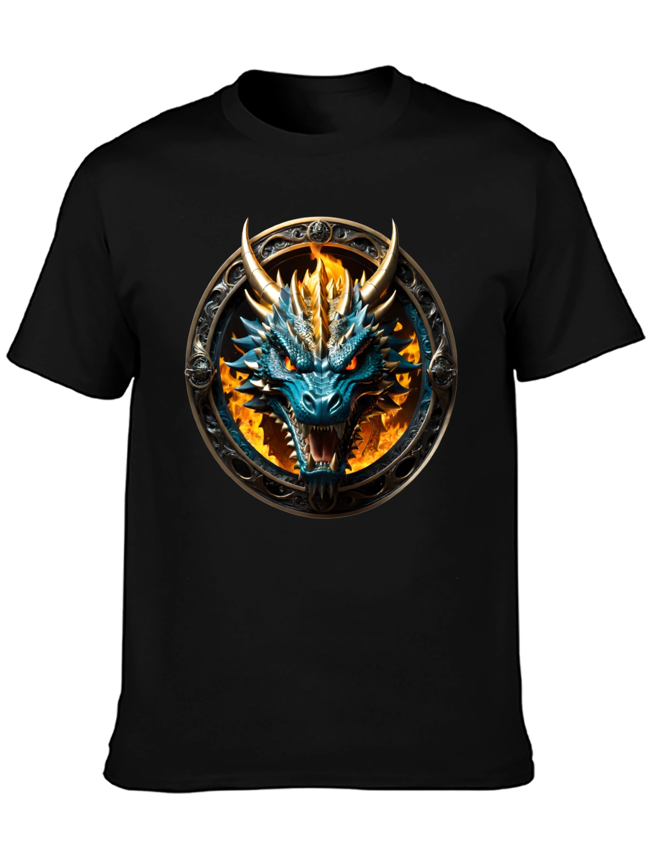 Dragon Fire Graphic Tee - Fantasy Creature Design