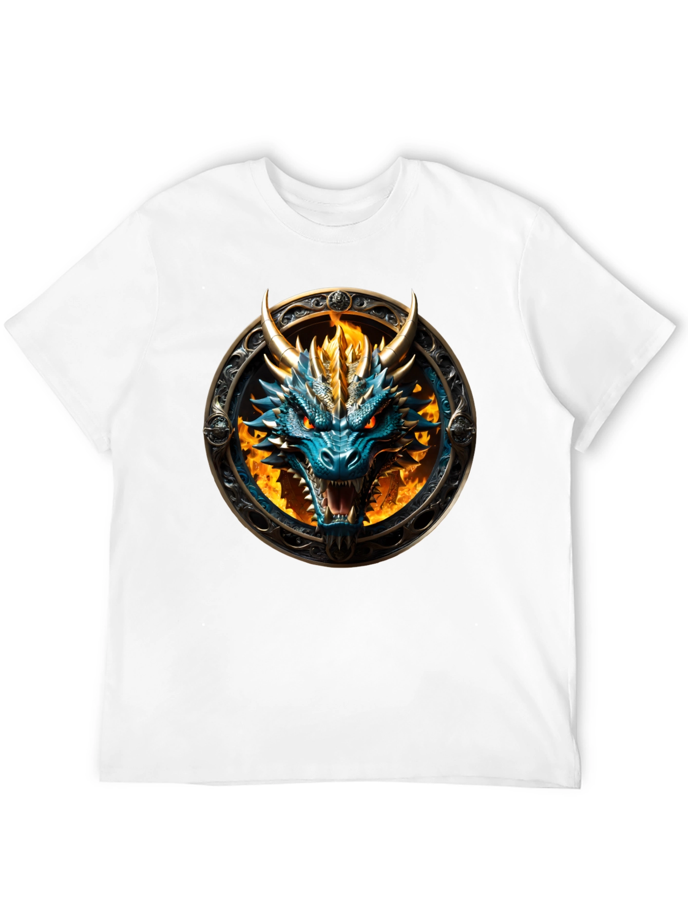 Dragon Fire Graphic Tee - Fantasy Creature Design