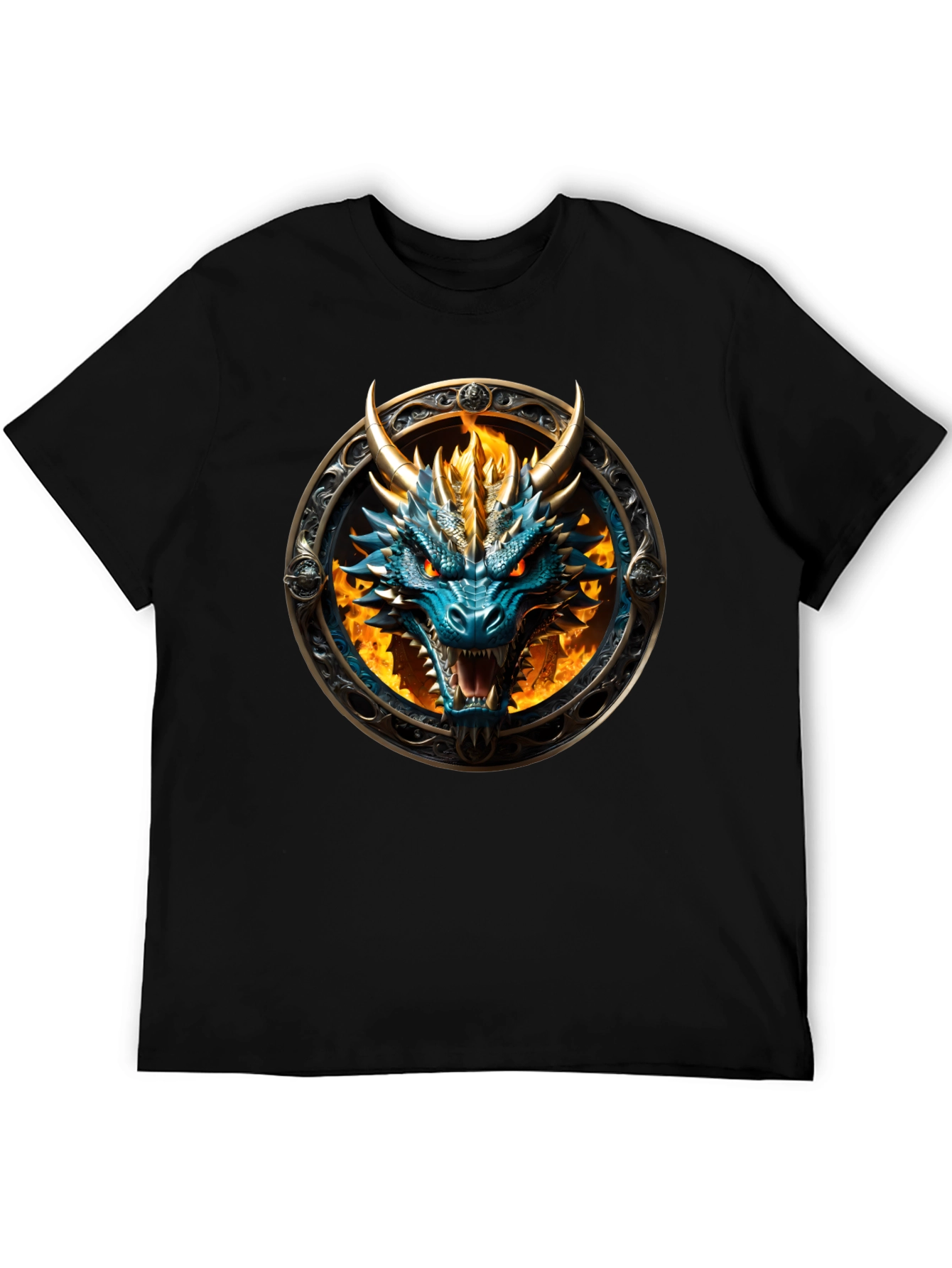 Dragon Fire Graphic Tee - Fantasy Creature Design