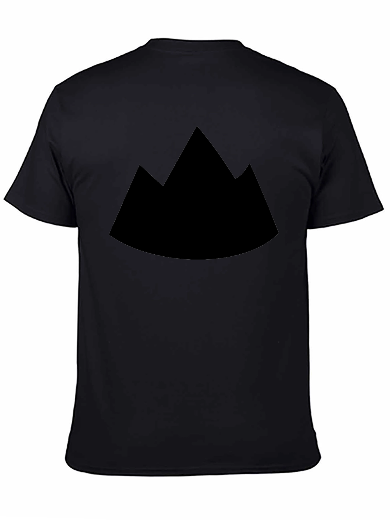 Mountain Silhouette Graphic Tee - Black Cotton Comfort
