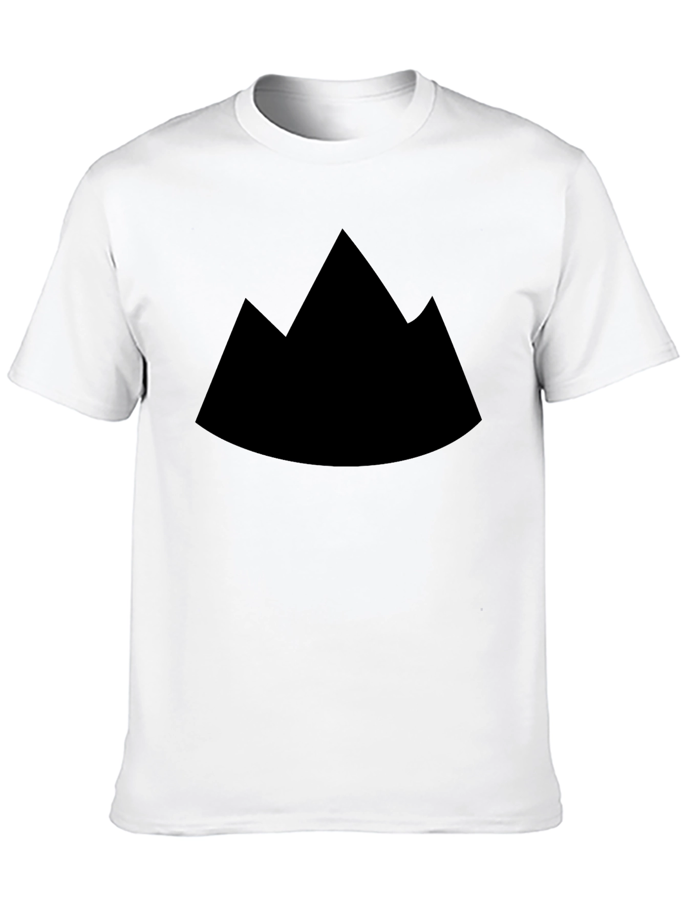 Mountain Silhouette Graphic Tee - Black Cotton Comfort