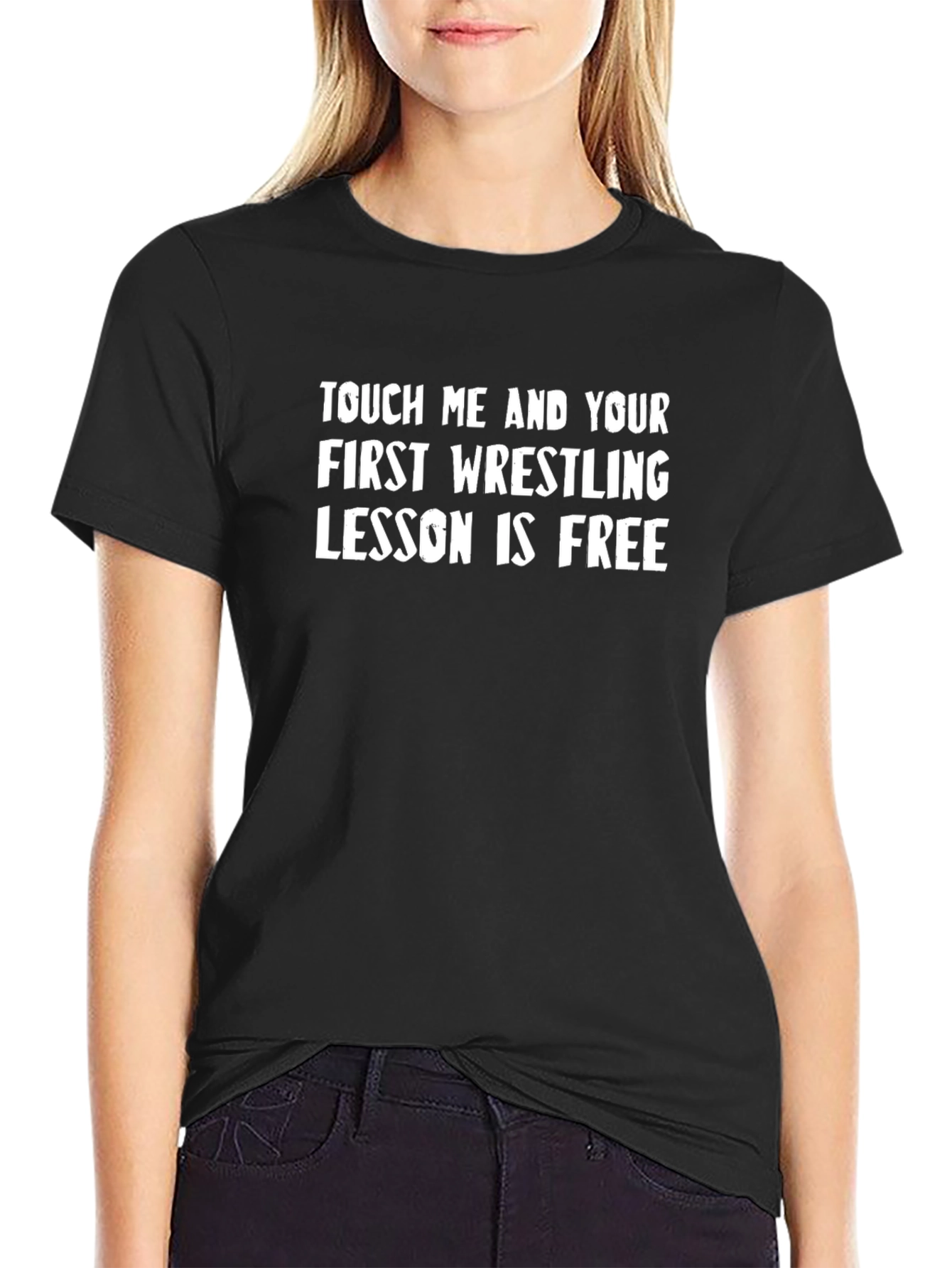 Wrestling Lesson Funny Graphic T-Shirt