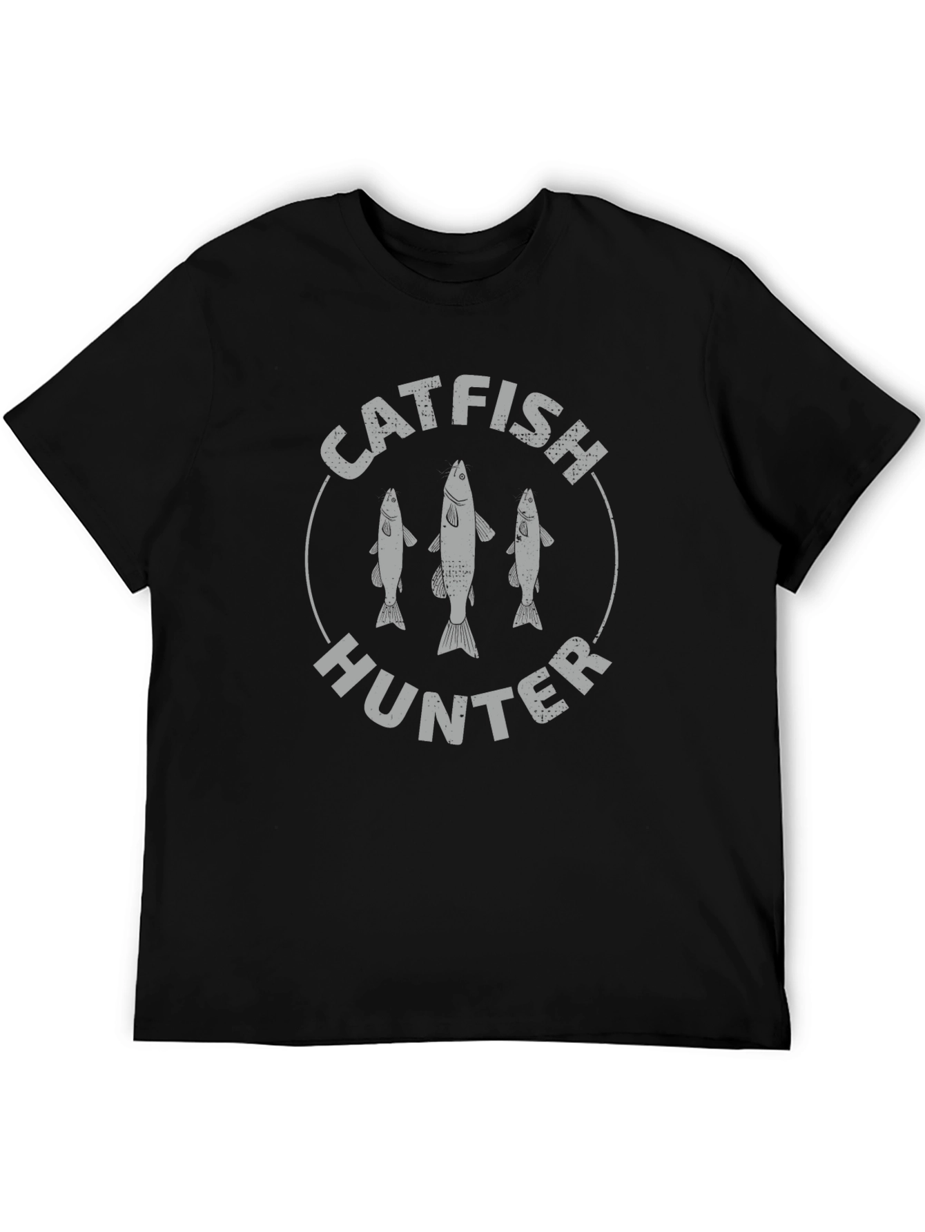 Catfish Hunter Graphic Tee - Black Cotton T-Shirt