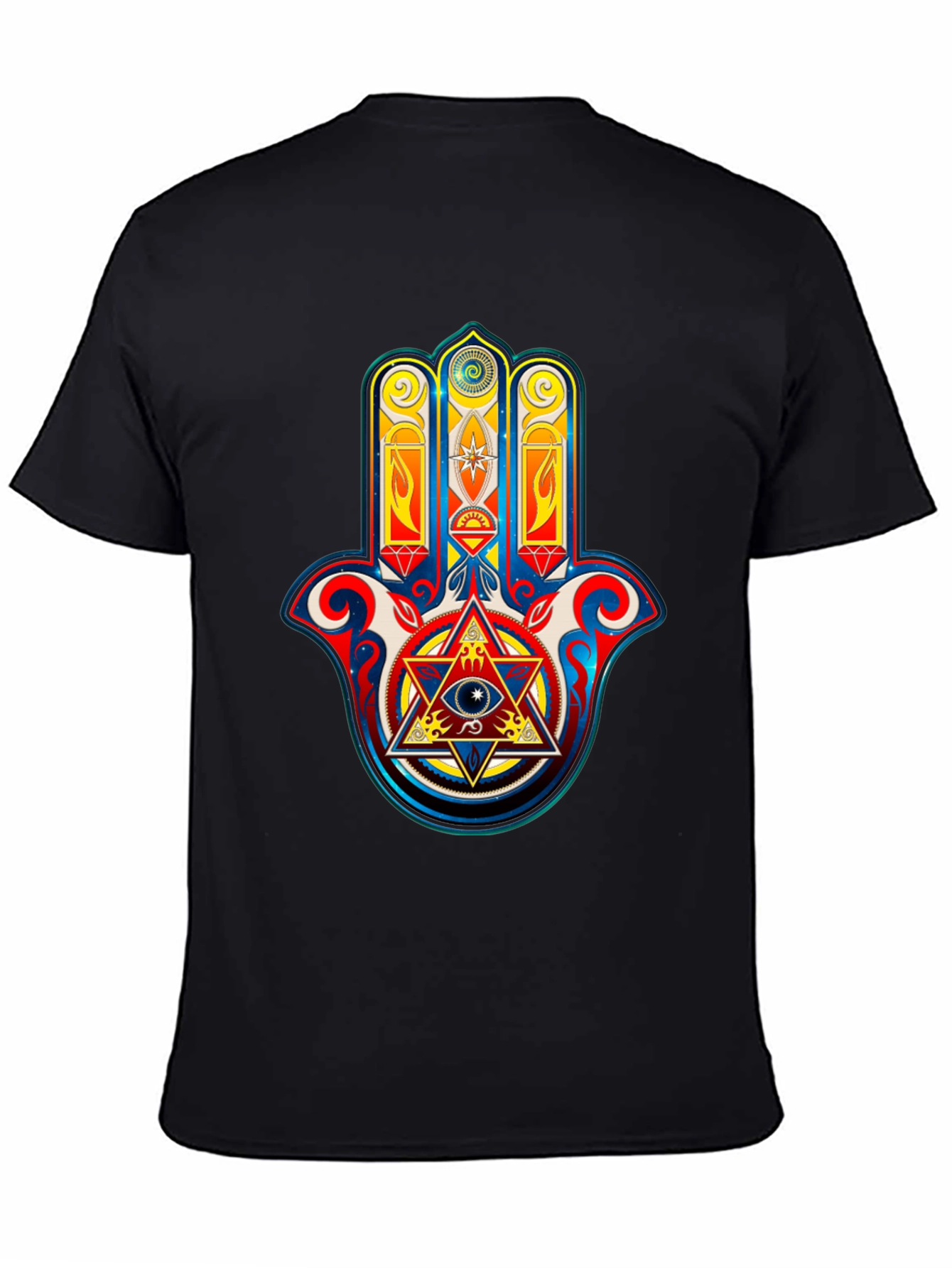Hamsa Hand Graphic Tee - Spiritual Symbolism