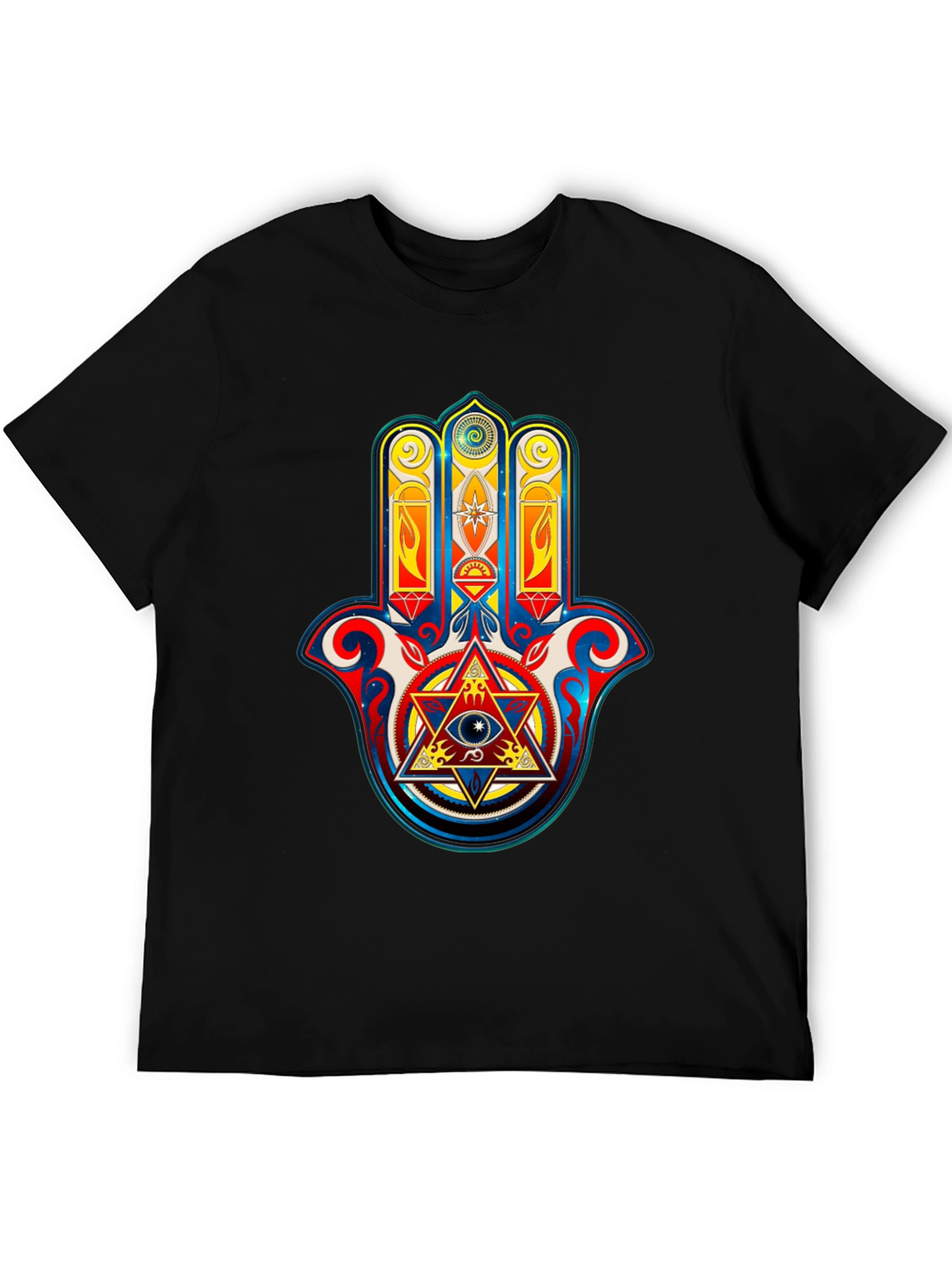 Hamsa Hand Graphic Tee - Spiritual Symbolism