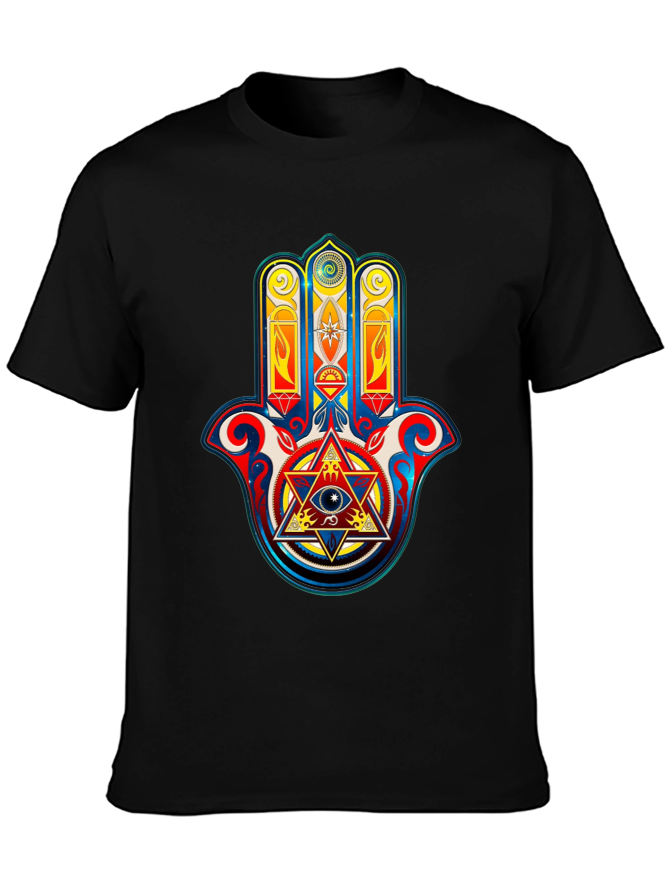 Hamsa Hand Graphic Tee - Spiritual Symbolism