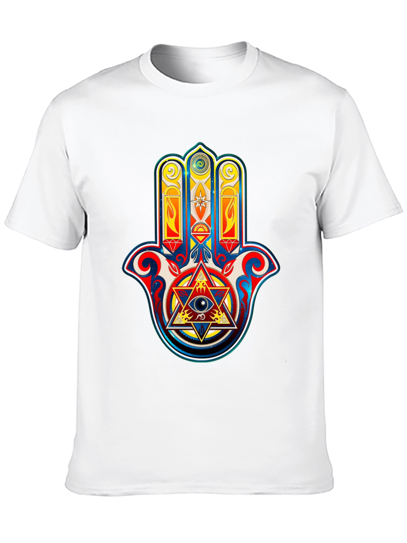 Hamsa Hand Graphic Tee - Spiritual Symbolism