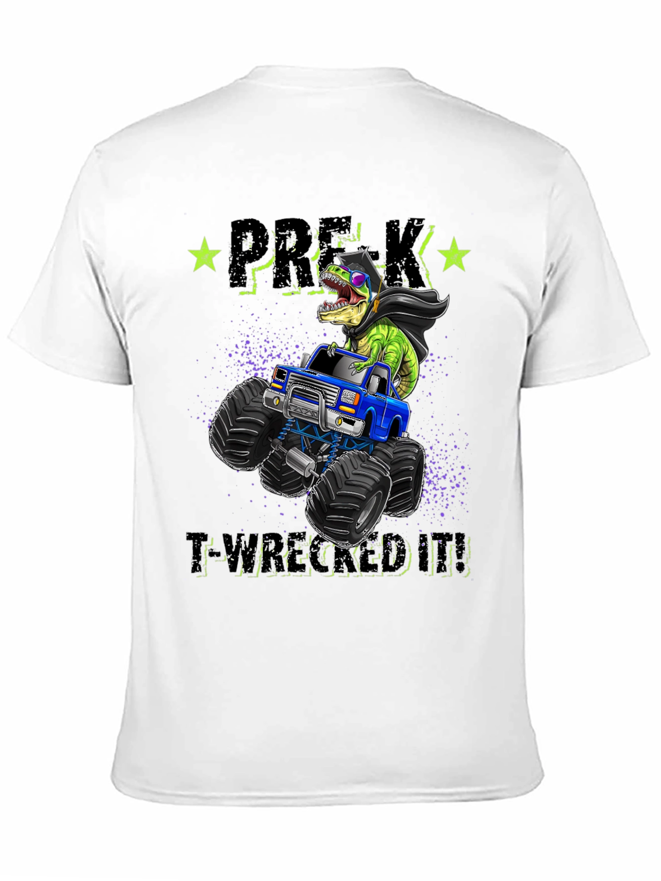 Pre-K T-Wreaked It! Monster Truck Dinosaur T-Shirt