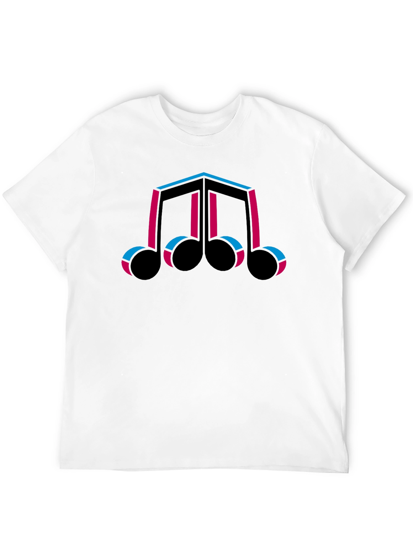 Musical Note Graphic Tee - Trendy Black T-Shirt