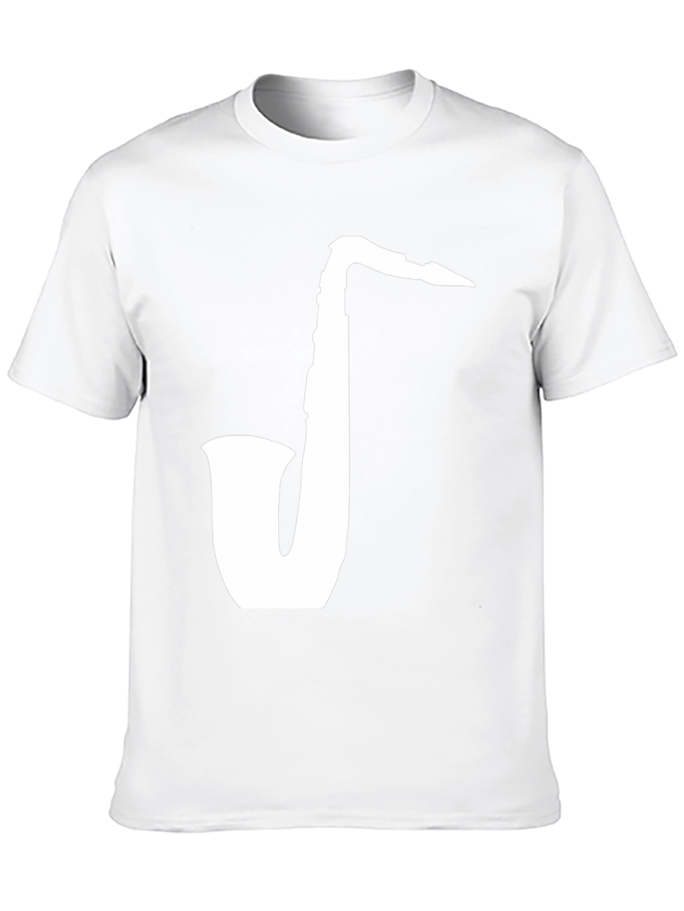 Saxophone Graphic Tee - Black Cotton T-Shirt