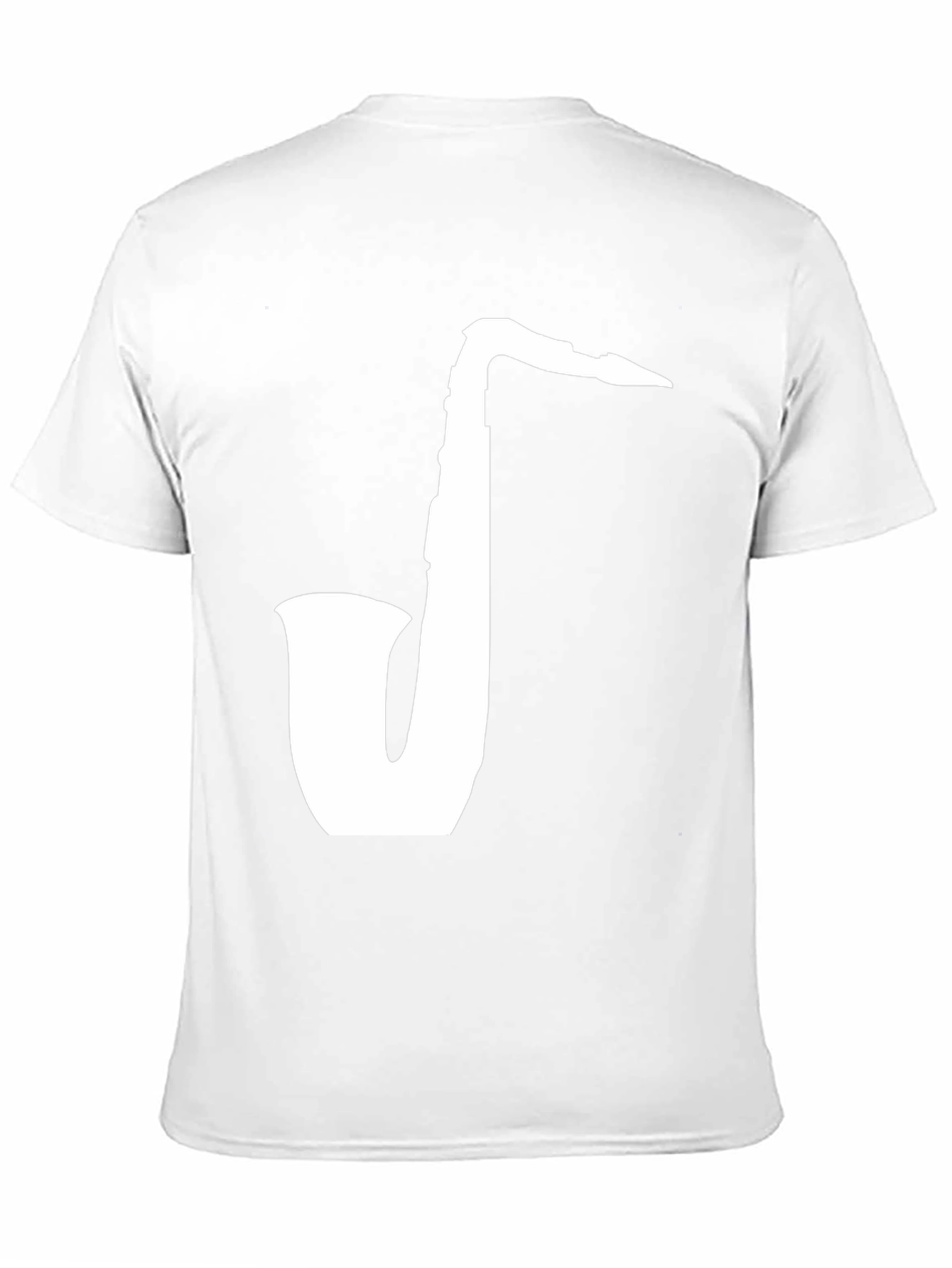 Saxophone Graphic Tee - Black Cotton T-Shirt