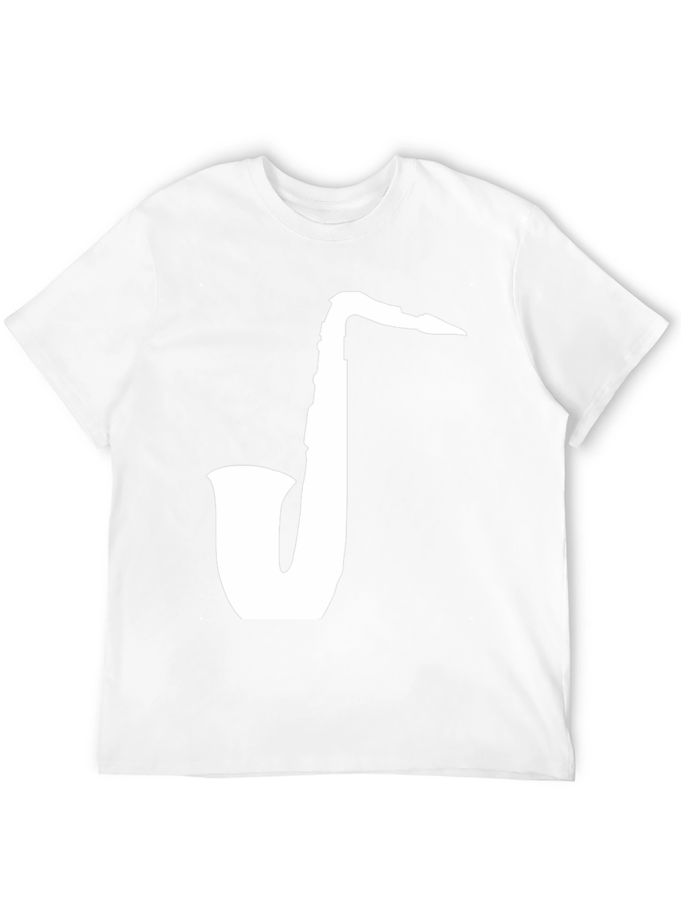 Saxophone Graphic Tee - Black Cotton T-Shirt