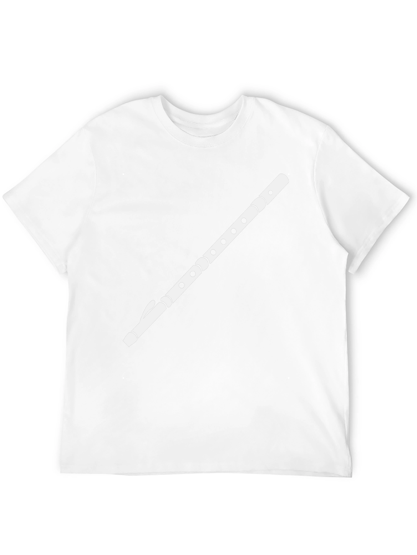Flute Graphic Black Tee - Musician Style