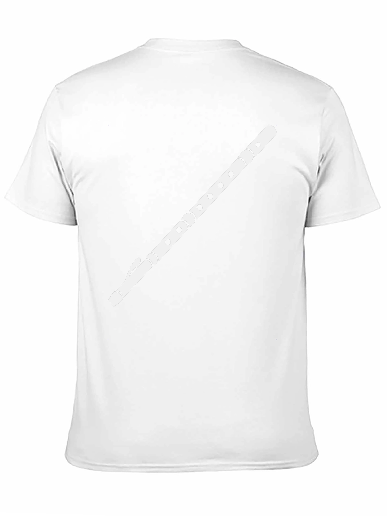 Flute Graphic Black Tee - Musician Style