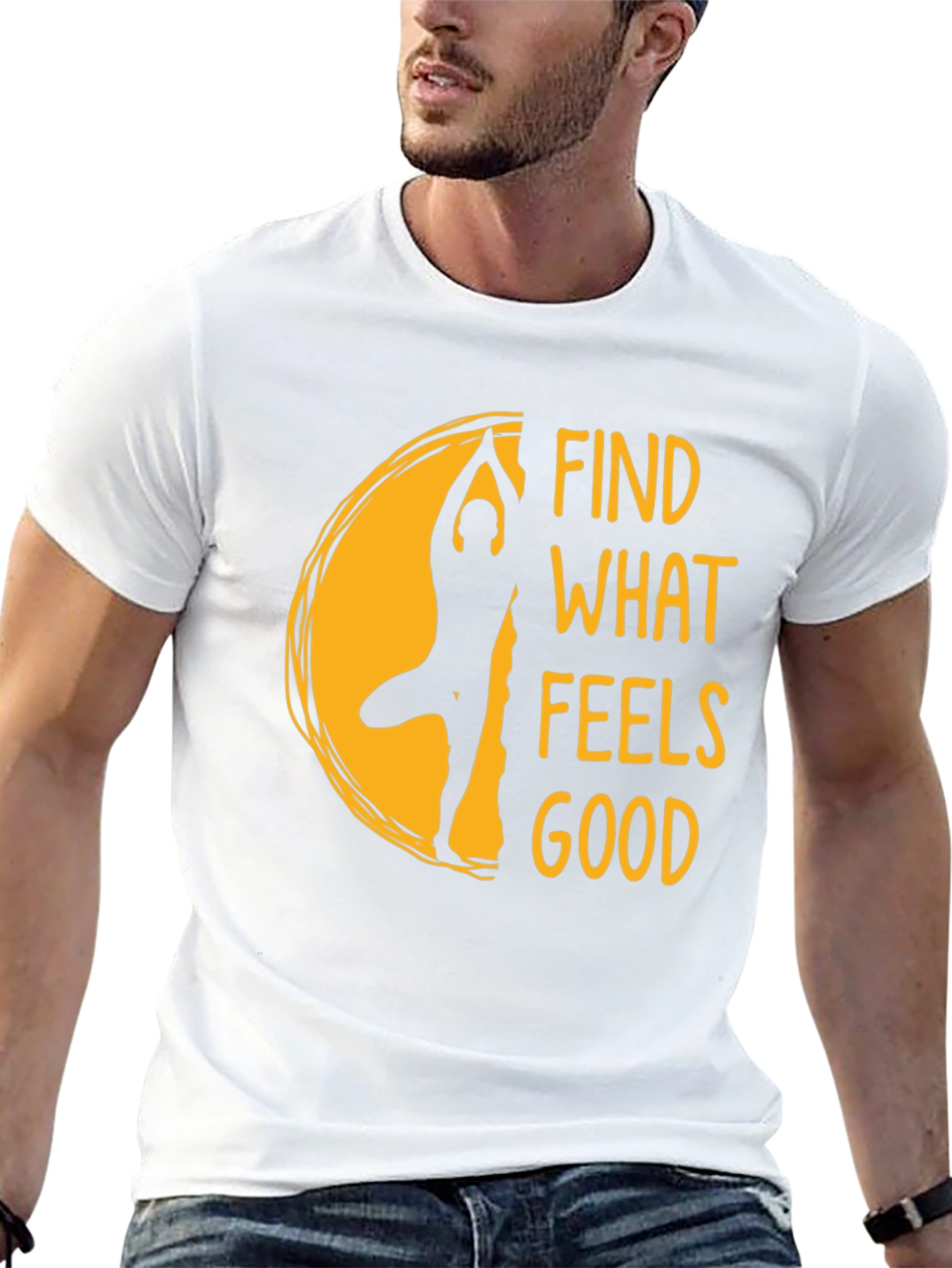 Yoga Find What Feels Good Black T-Shirt