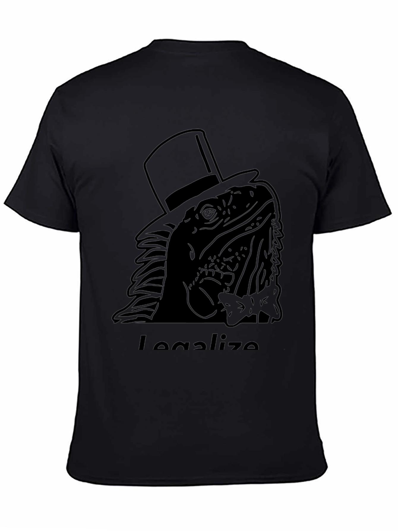 Iguana Top Hat T-Shirt - Legalize Reptiles Humor