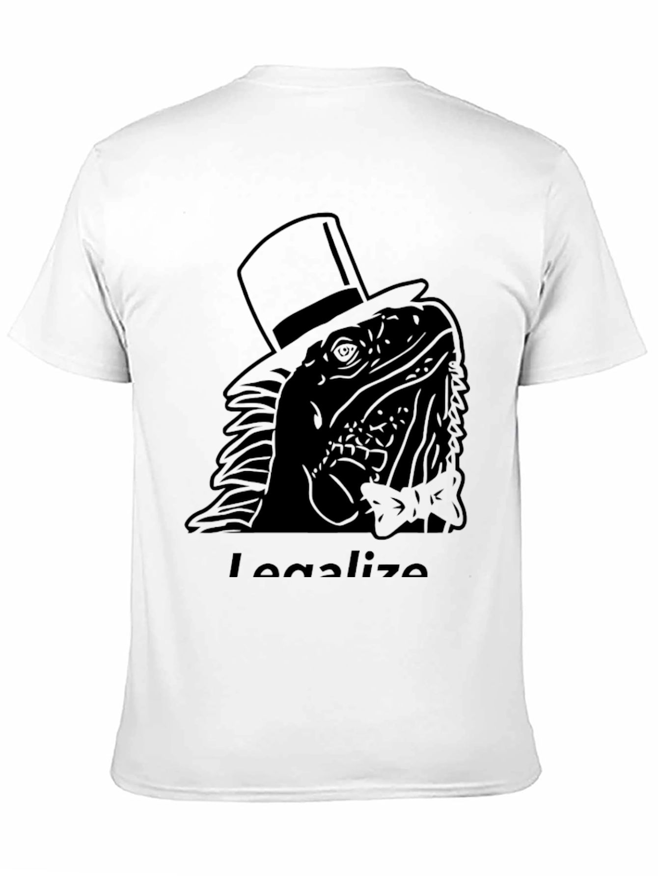 Iguana Top Hat T-Shirt - Legalize Reptiles Humor