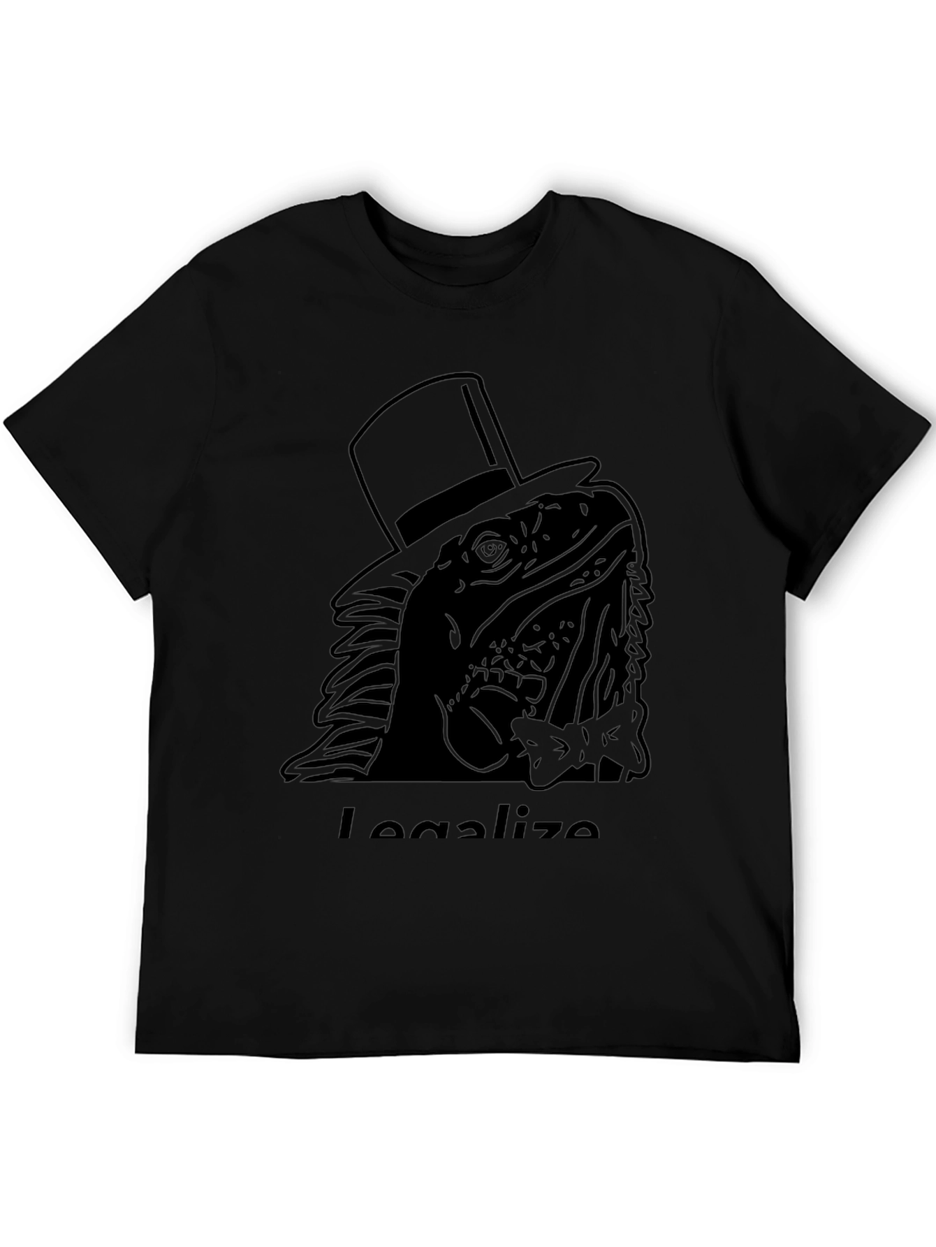 Iguana Top Hat T-Shirt - Legalize Reptiles Humor