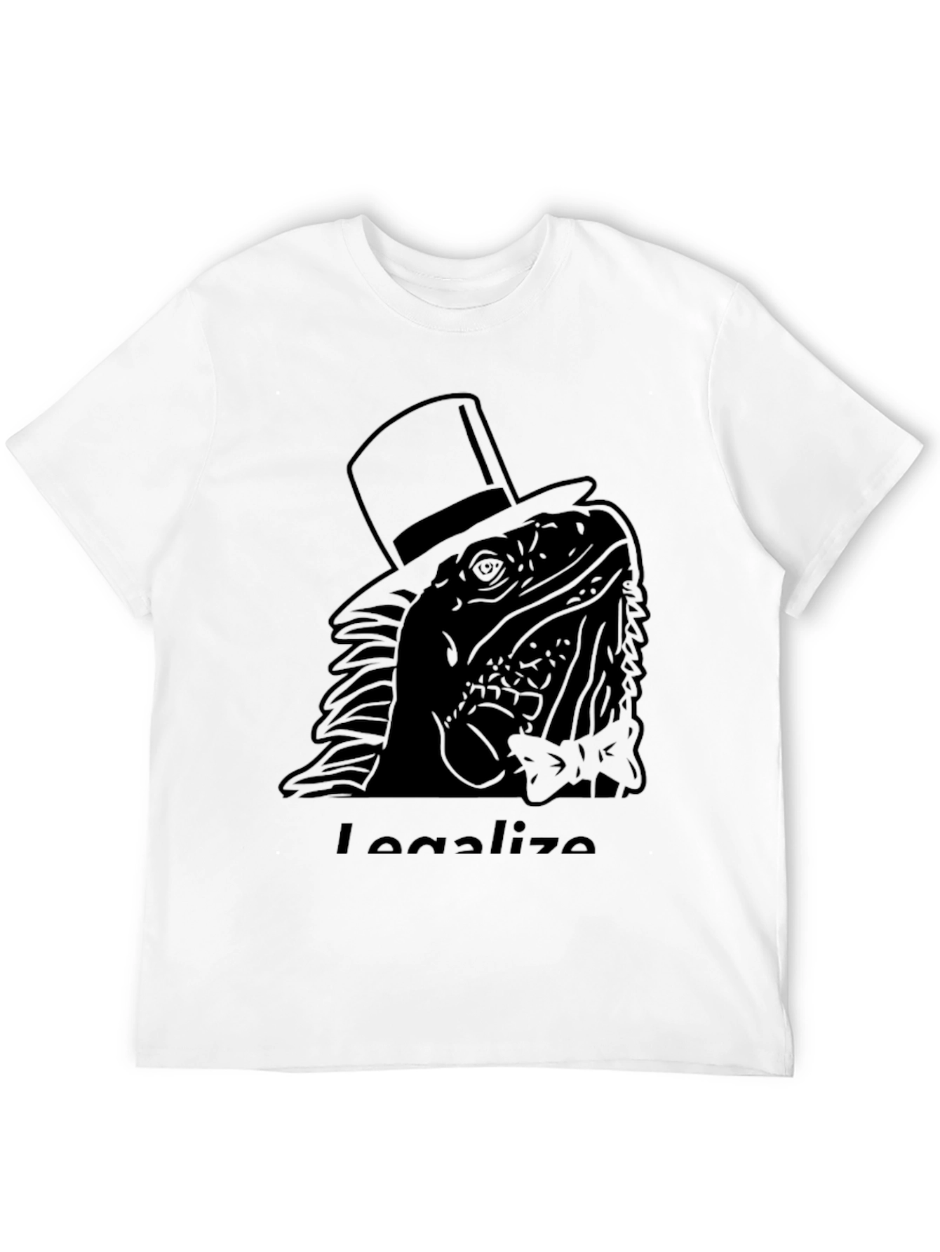 Iguana Top Hat T-Shirt - Legalize Reptiles Humor