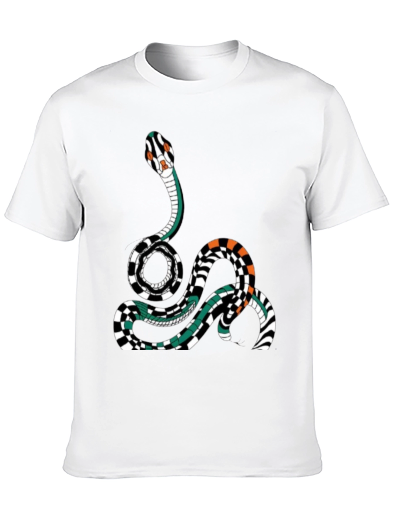 Snake Graphic Print Mens Black T-Shirt