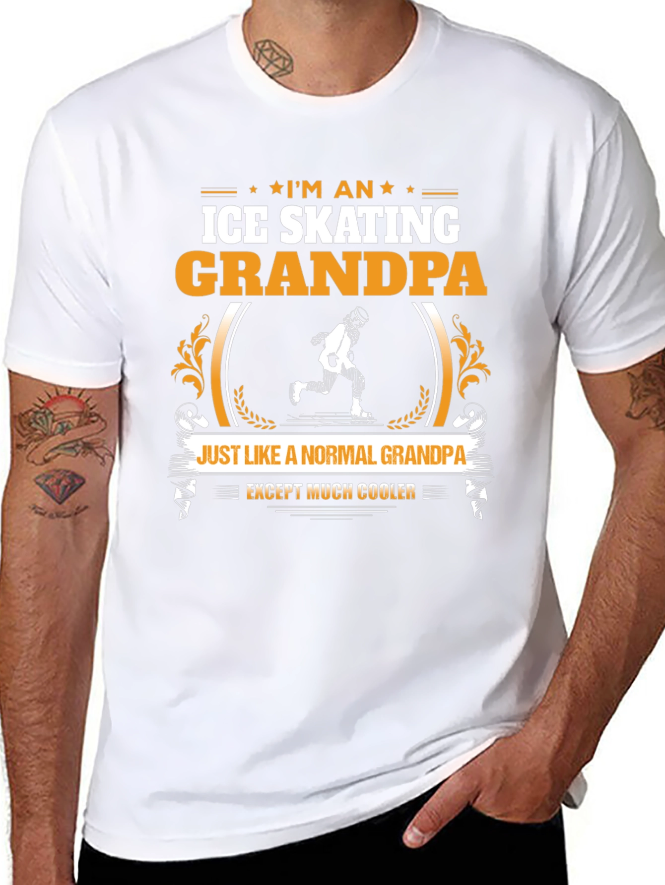Ice Skating Grandpa T-Shirt: Cooler Than Normal