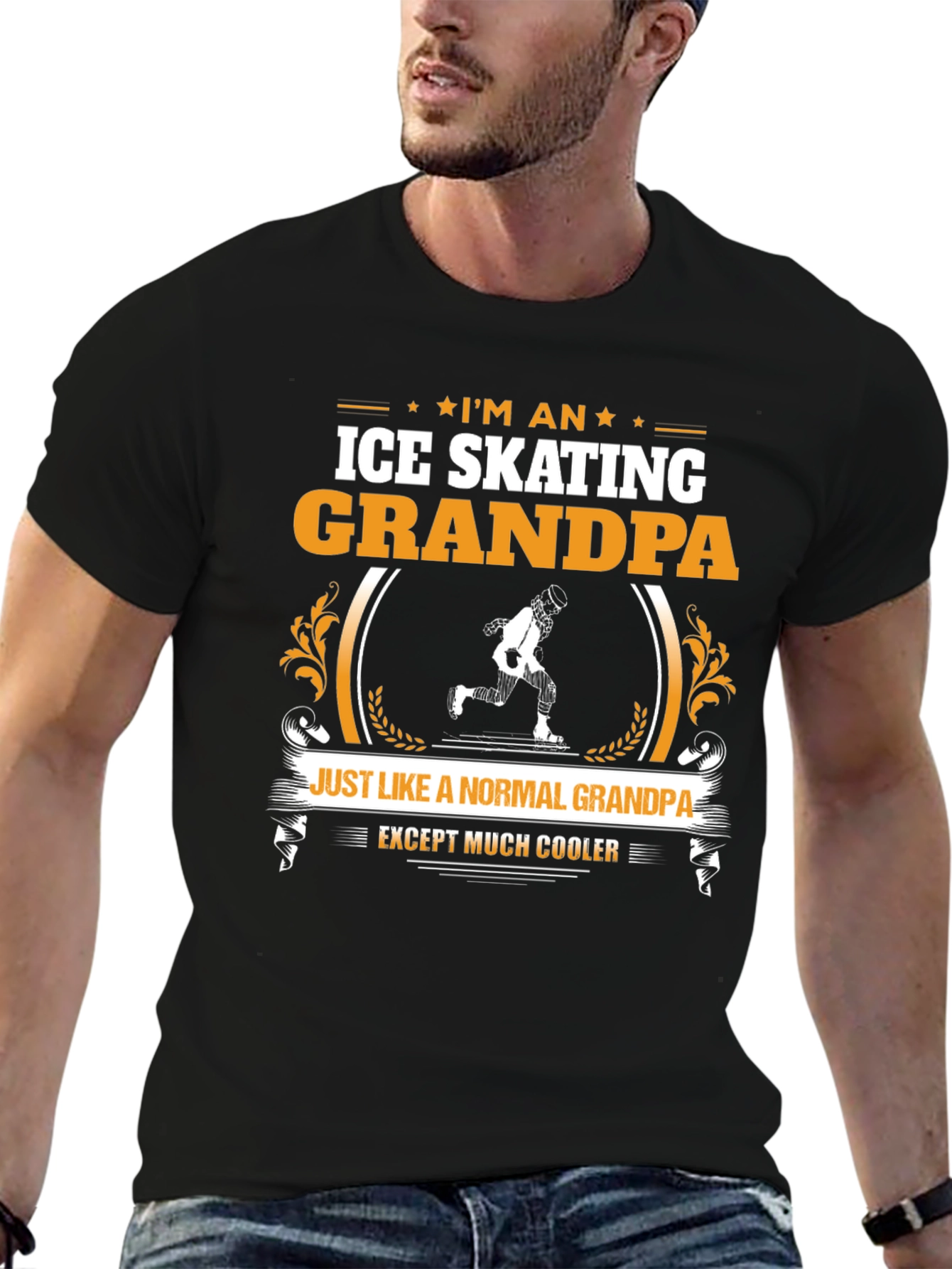 Ice Skating Grandpa T-Shirt: Cooler Than Normal