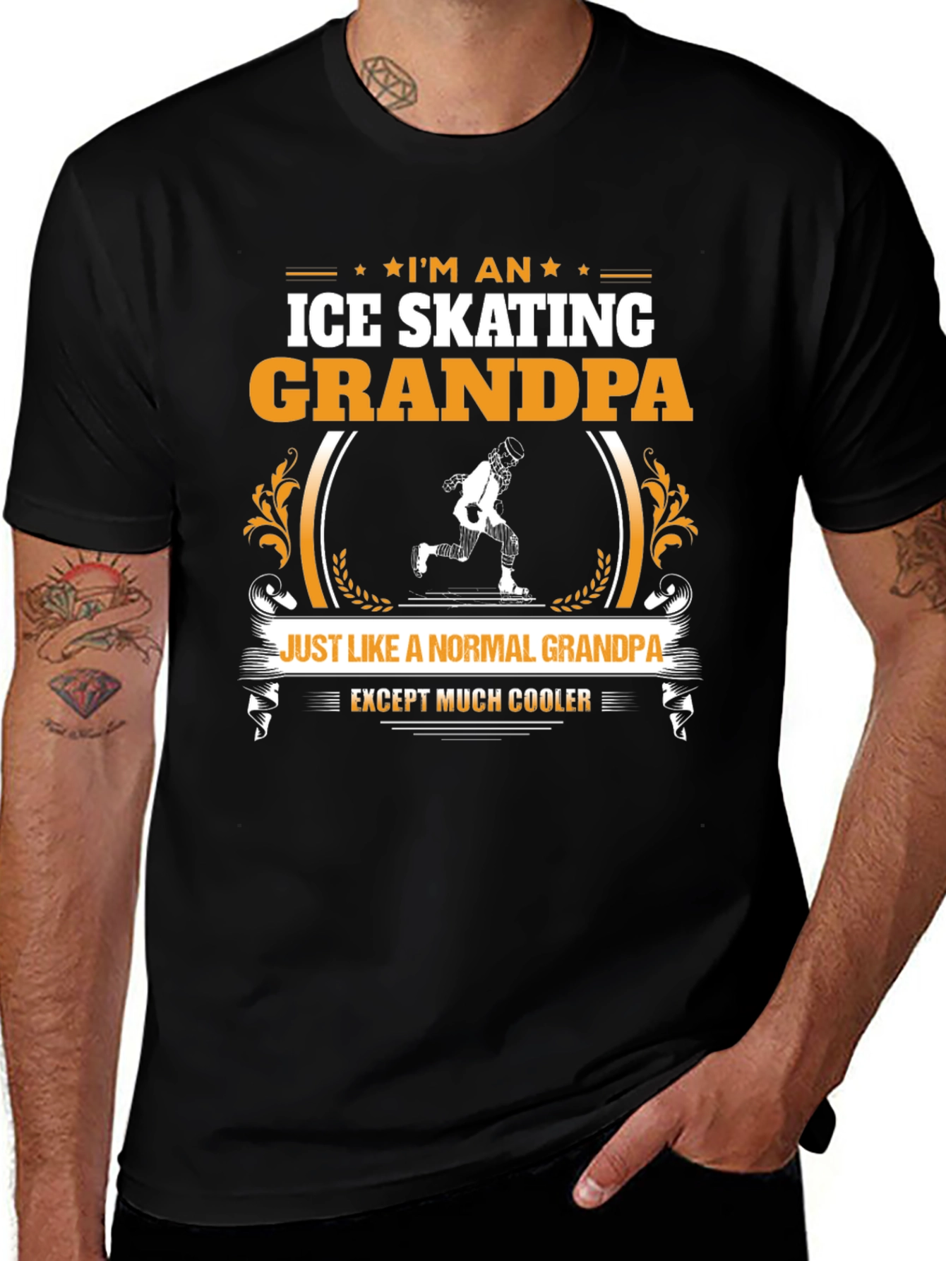 Ice Skating Grandpa T-Shirt: Cooler Than Normal