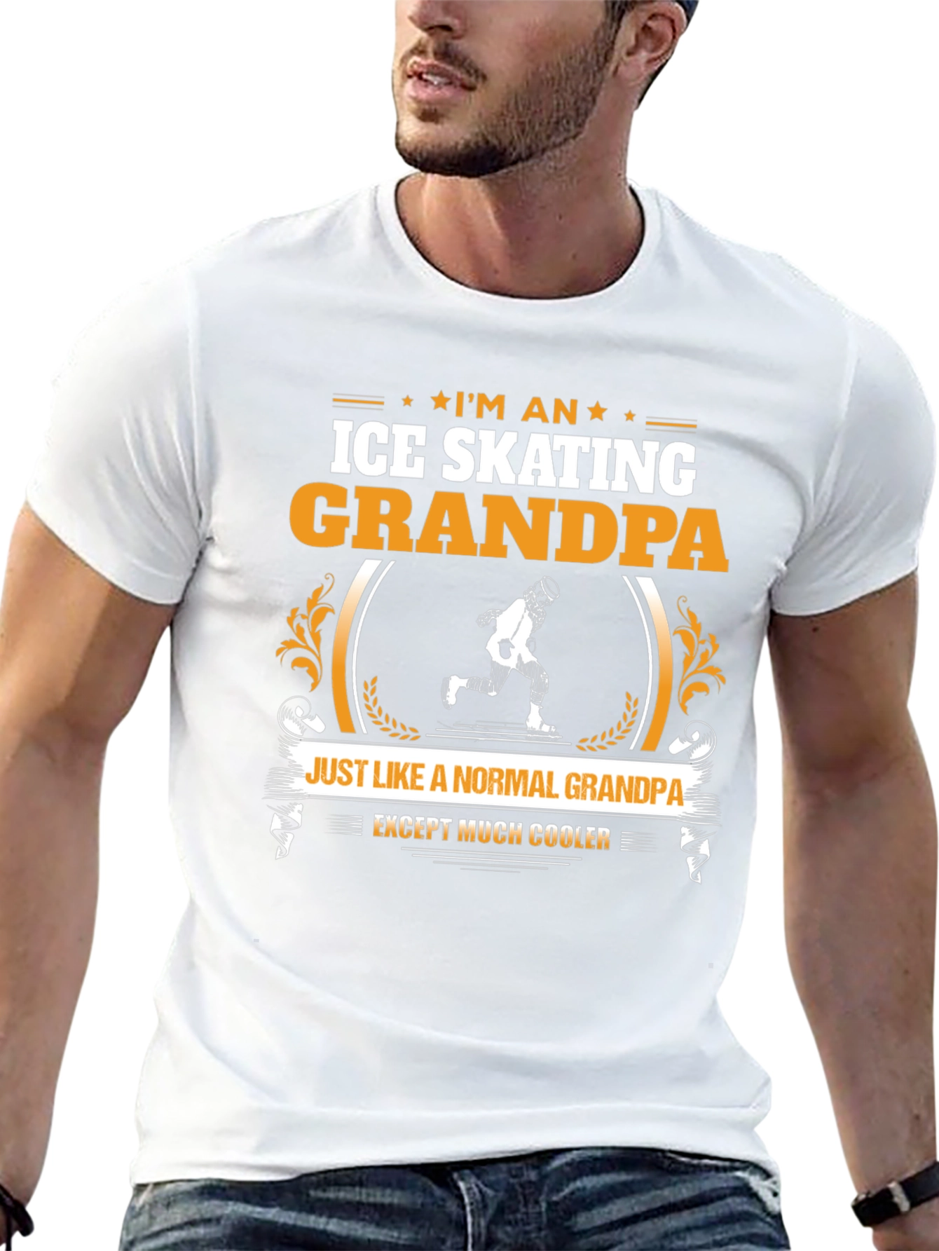 Ice Skating Grandpa T-Shirt: Cooler Than Normal