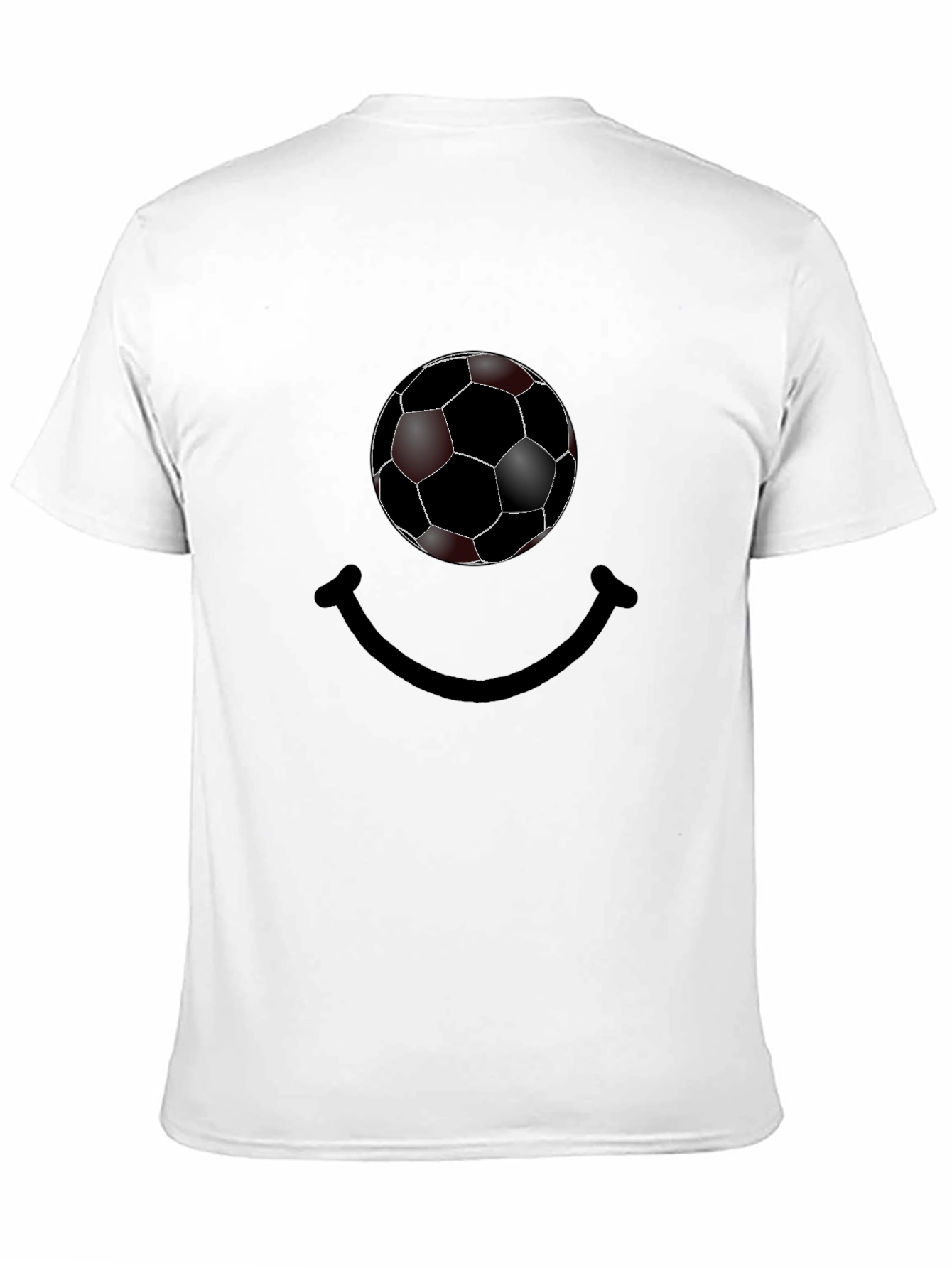 Soccer Ball Smile Black T-Shirt