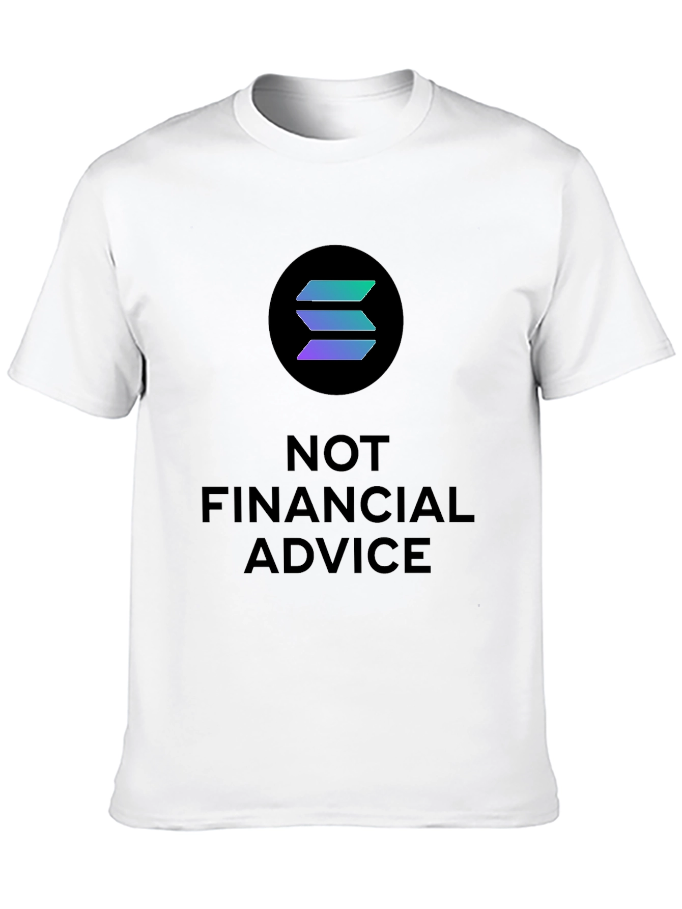 Solana Crypto Not Financial Advice Black T-Shirt