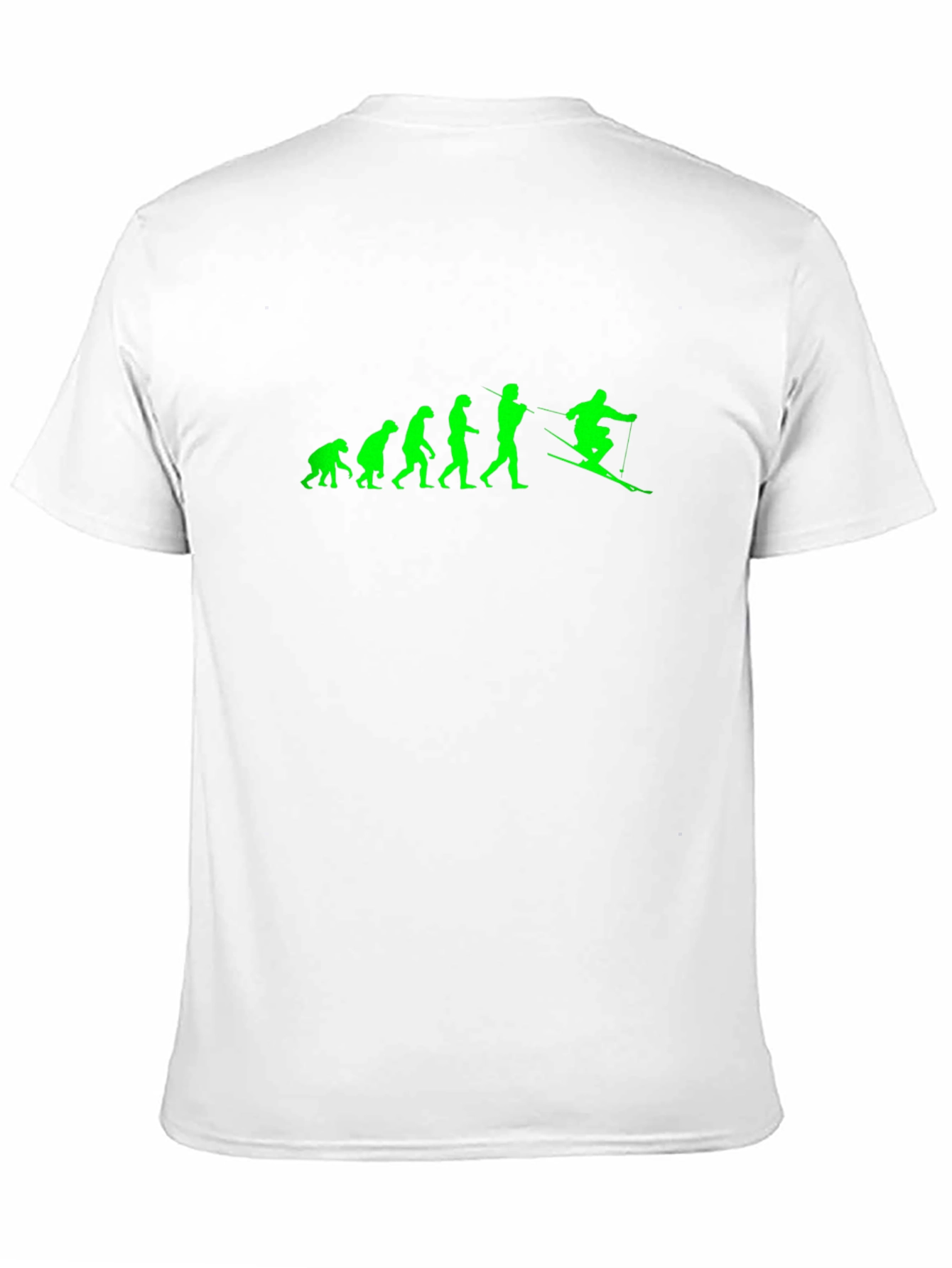 Evolution of Skiing - Mens Black T-Shirt