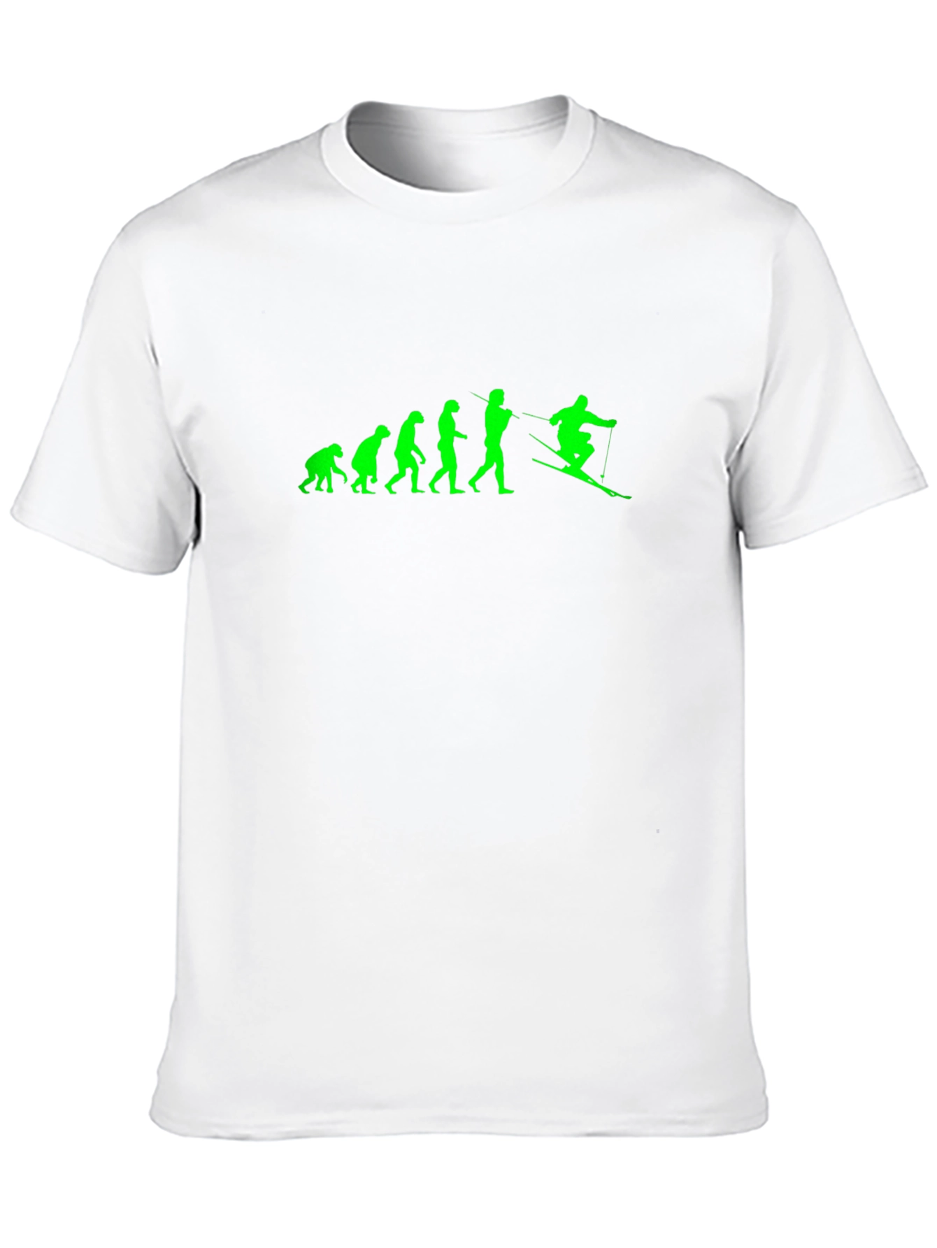 Evolution of Skiing - Mens Black T-Shirt