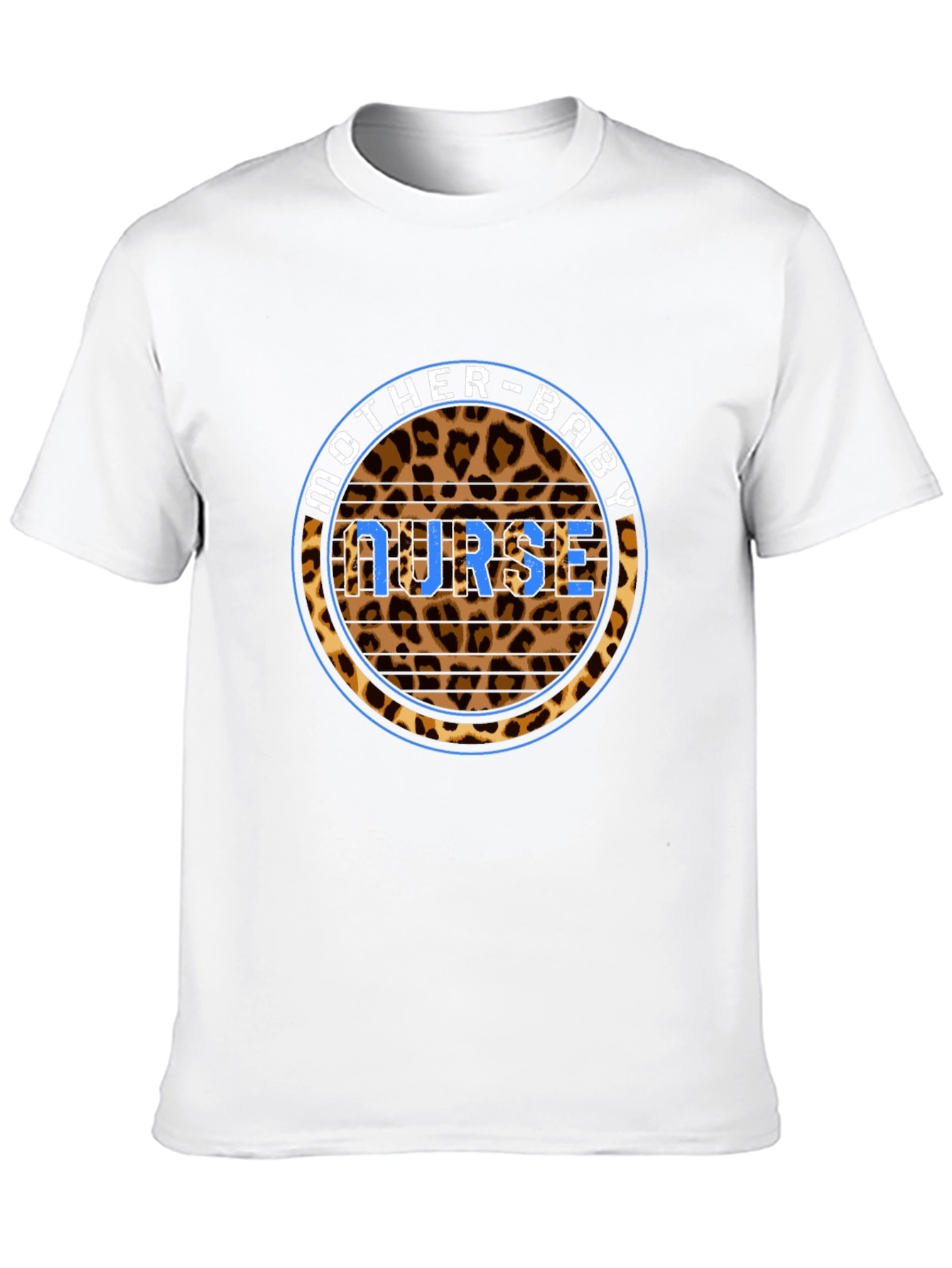Mother-Baby Nurse Leopard Print T-Shirt