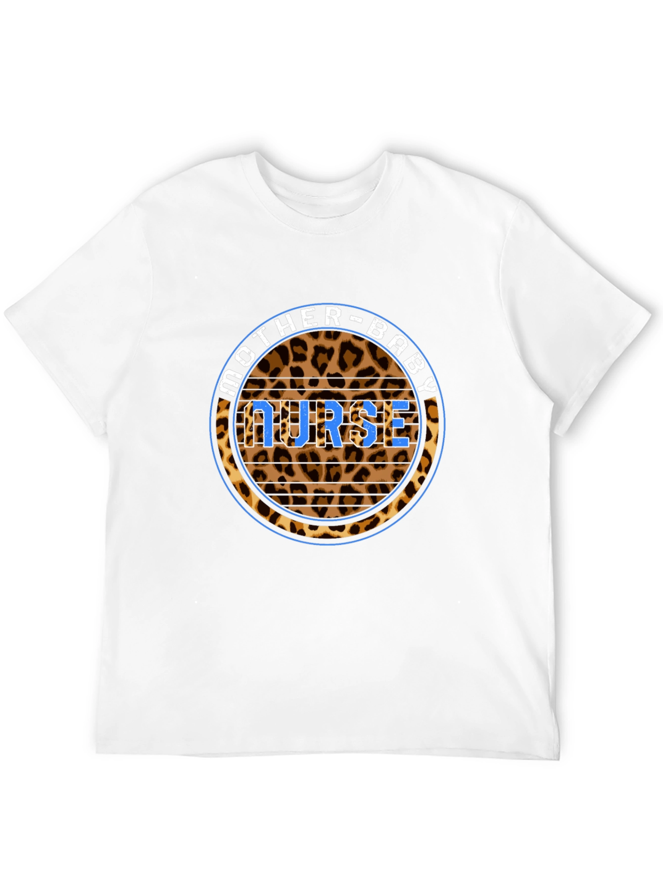 Mother-Baby Nurse Leopard Print T-Shirt