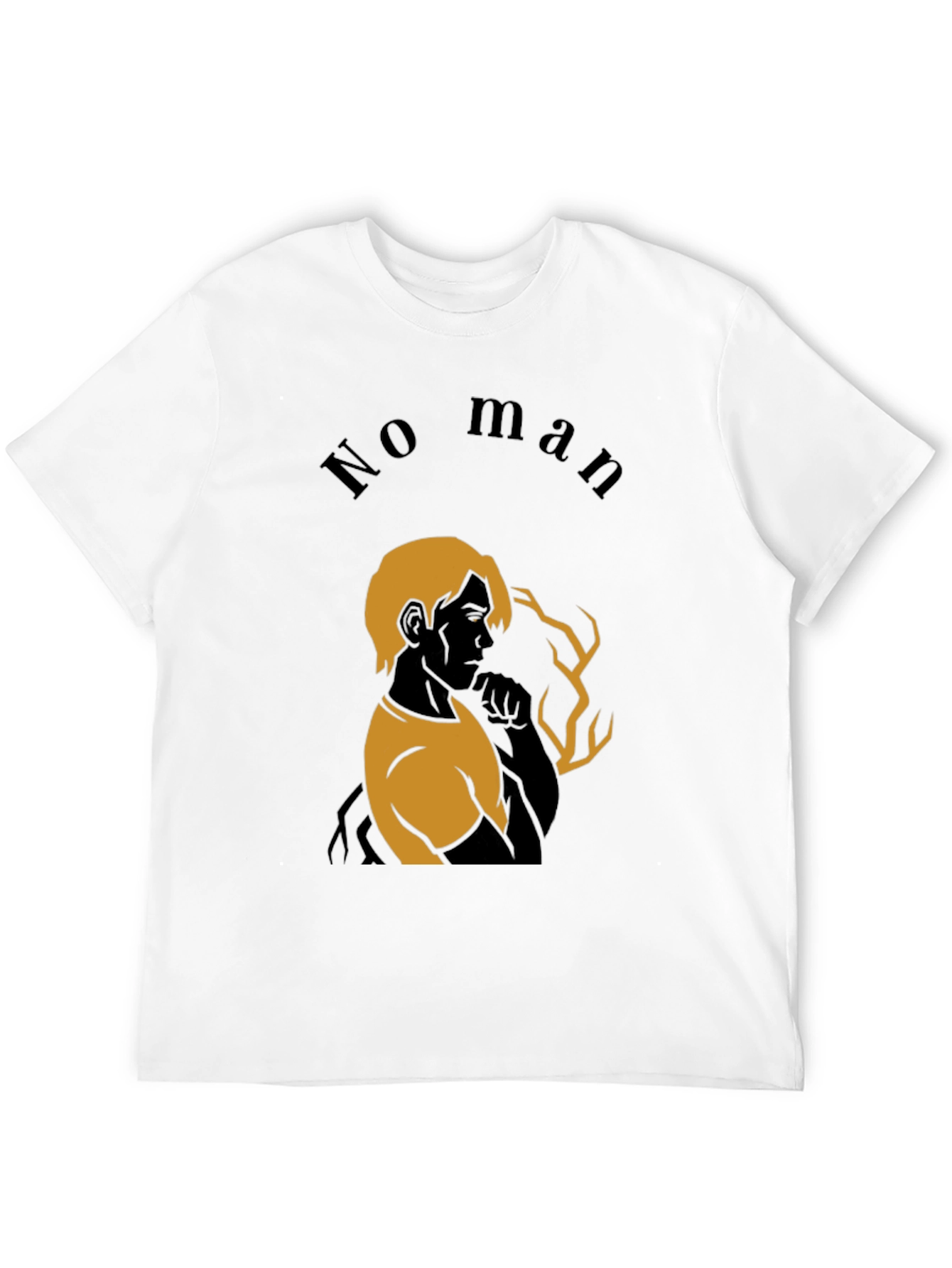 No Man Black Graphic Tee