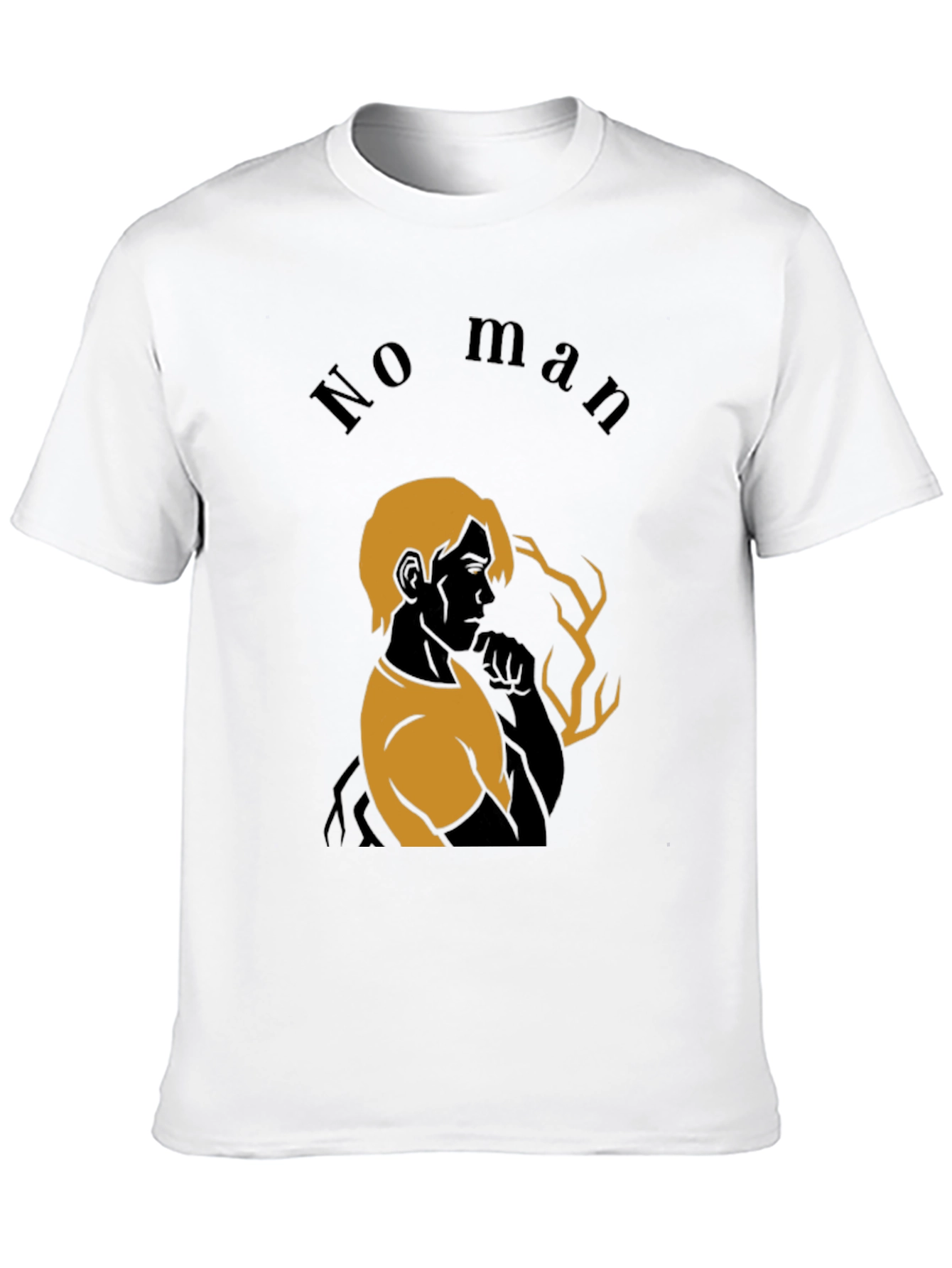No Man Black Graphic Tee