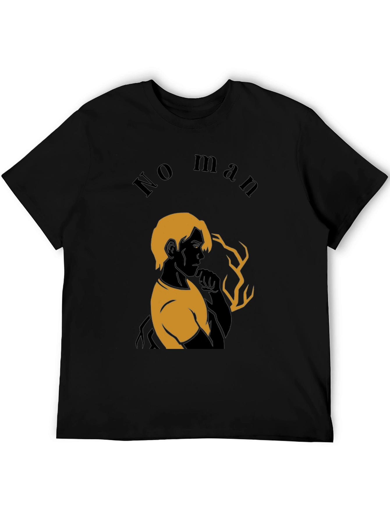 No Man Black Graphic Tee
