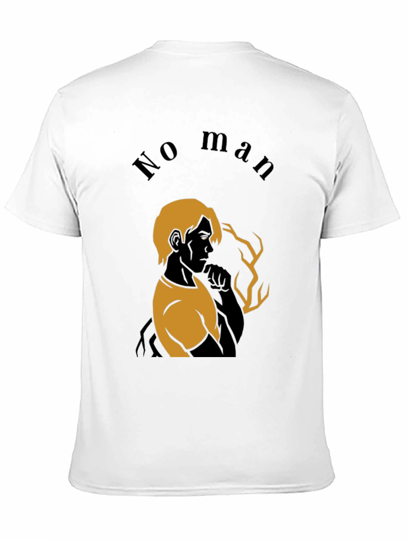 No Man Black Graphic Tee