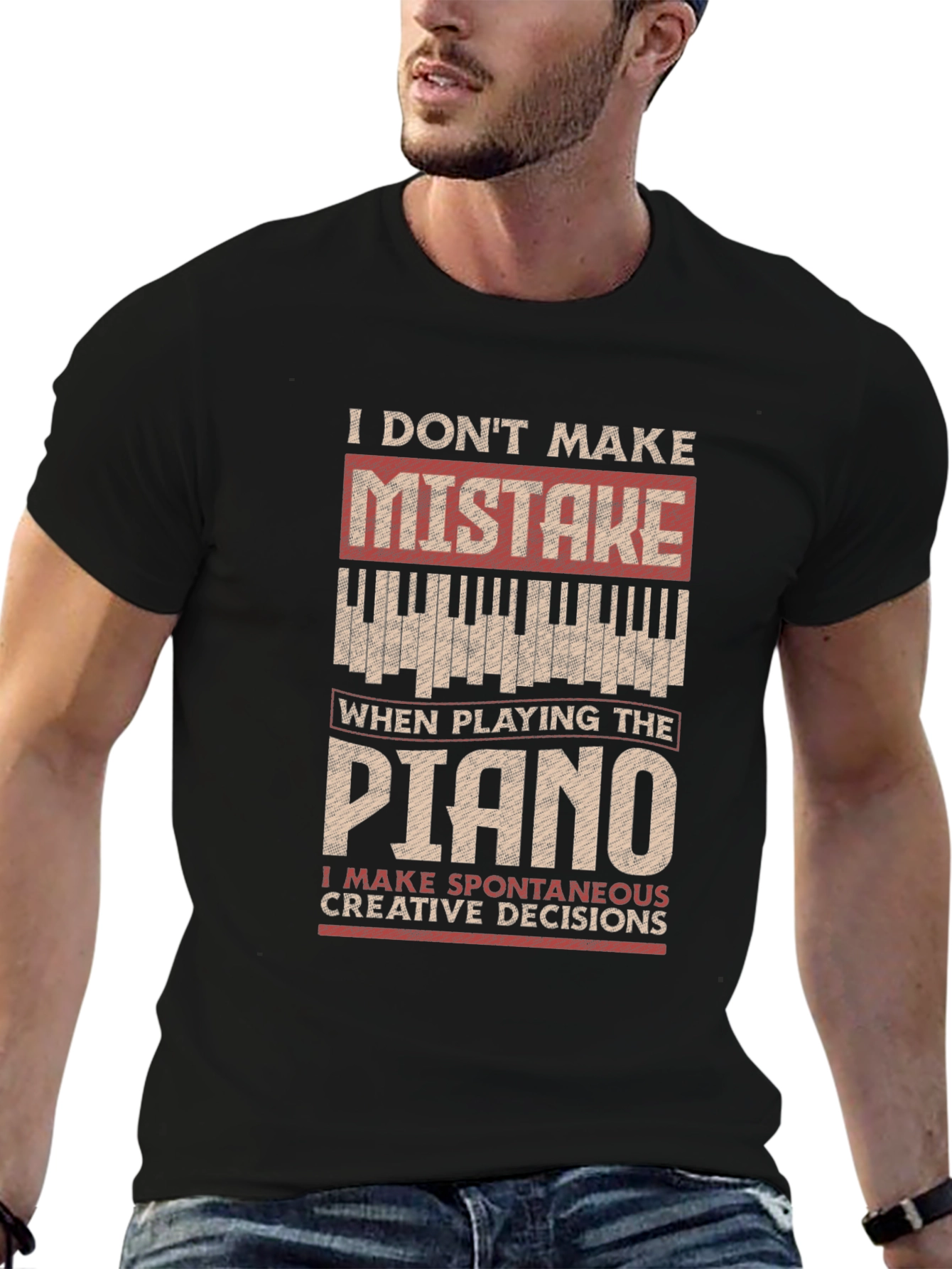 Funny Piano T-Shirt: I Dont Make Mistakes