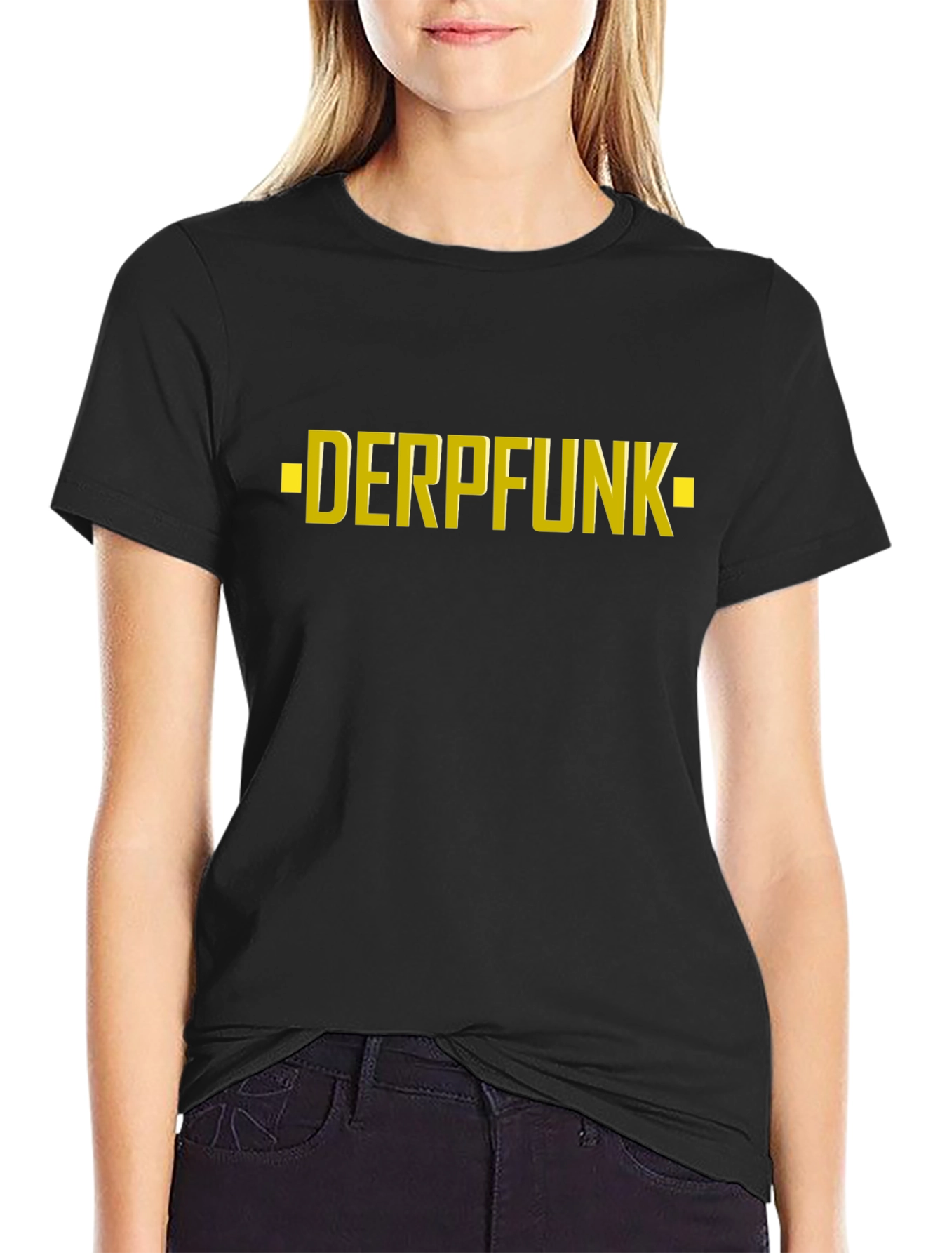 Derpfunk Graphic Tee - Black Cotton T-Shirt
