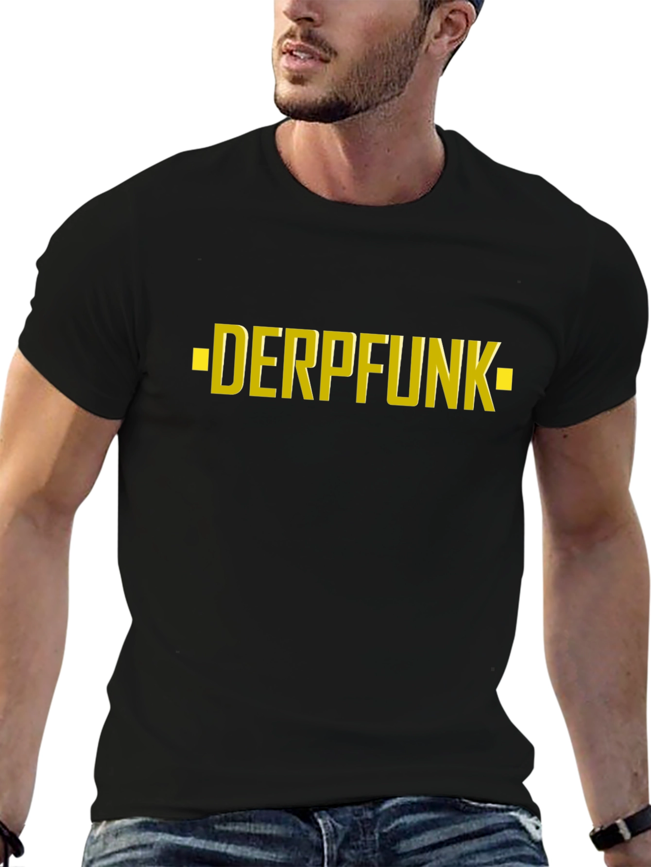 Derpfunk Graphic Tee - Black Cotton T-Shirt