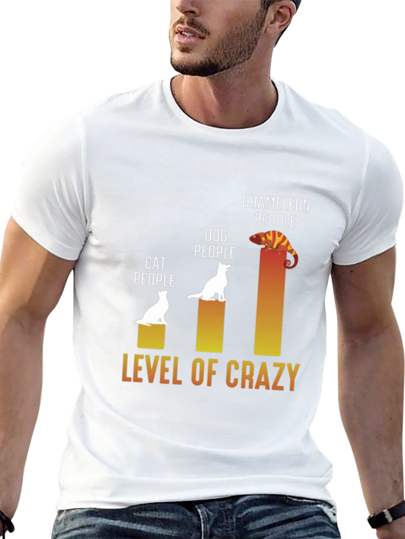 Level of Crazy T-Shirt: Cat Dog Chameleon